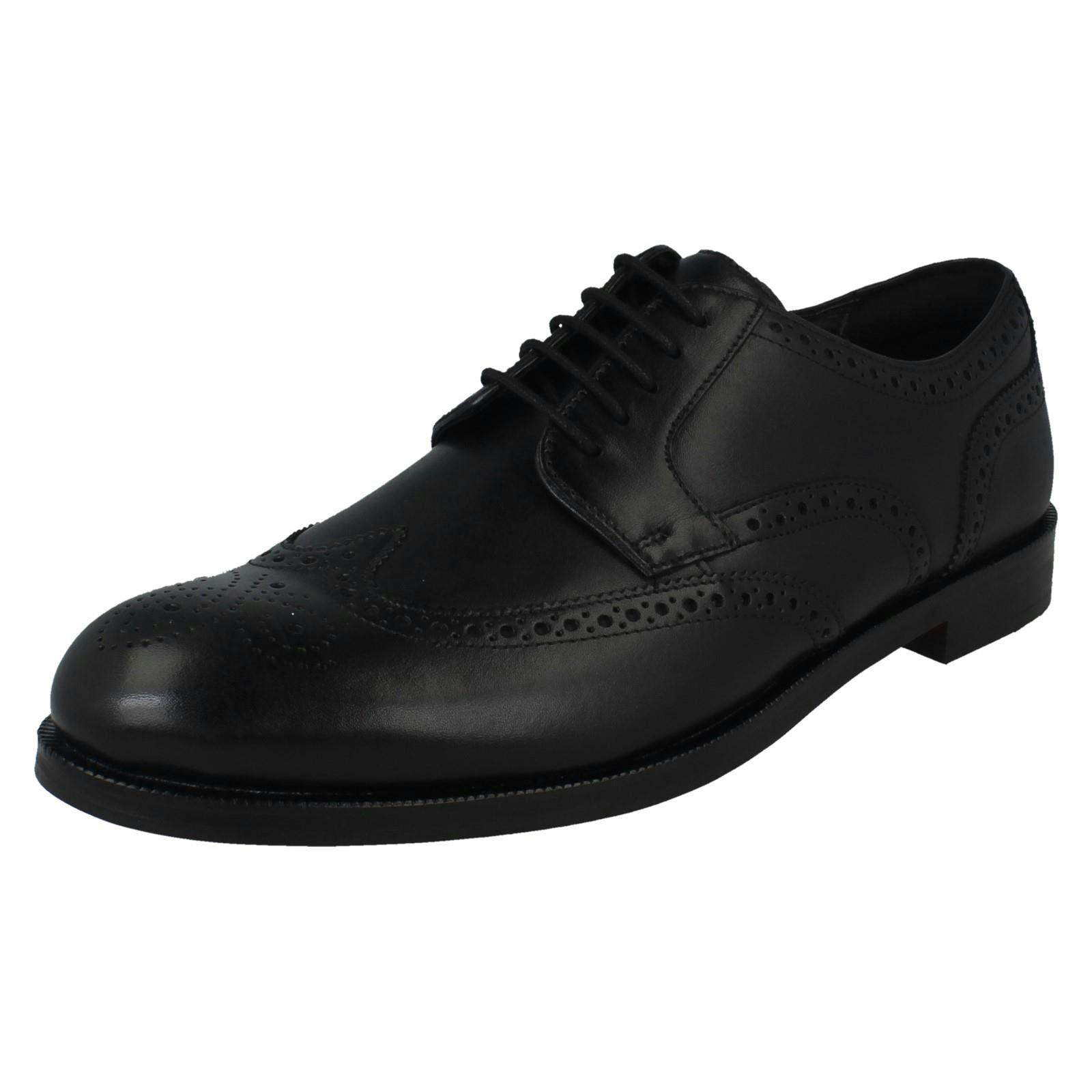 Clarks Men's Black Formal Wing Tip Brogues Craftdean Wing - Uk 7.5