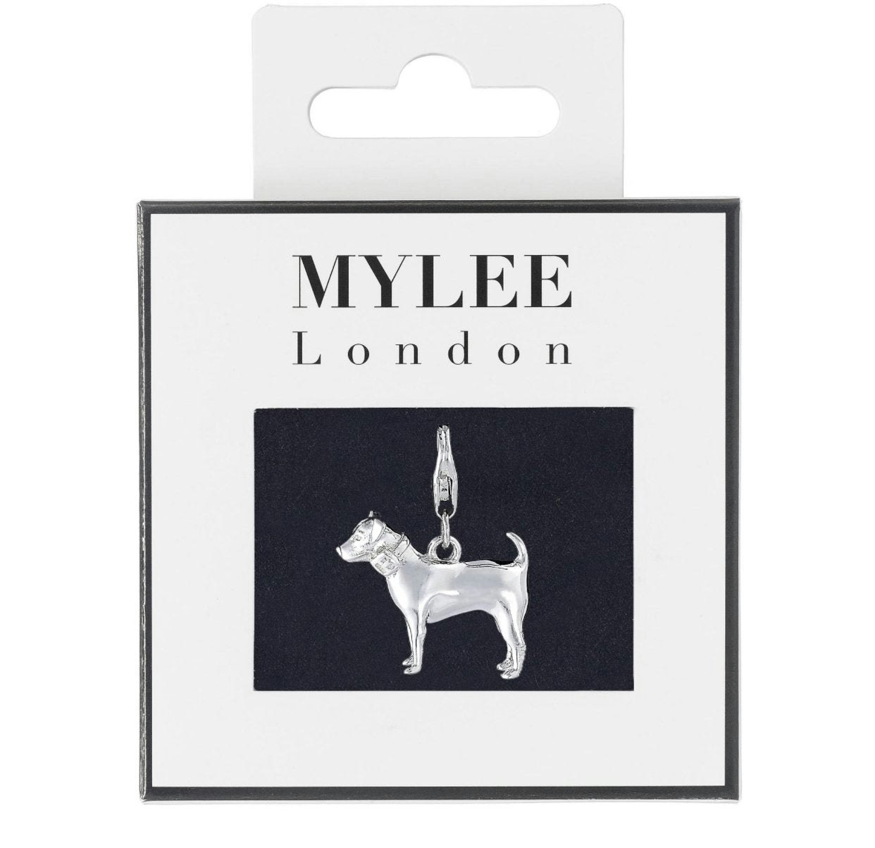 Mylee London Silver Jack Russell Plated Charm - No - Clip On Charm