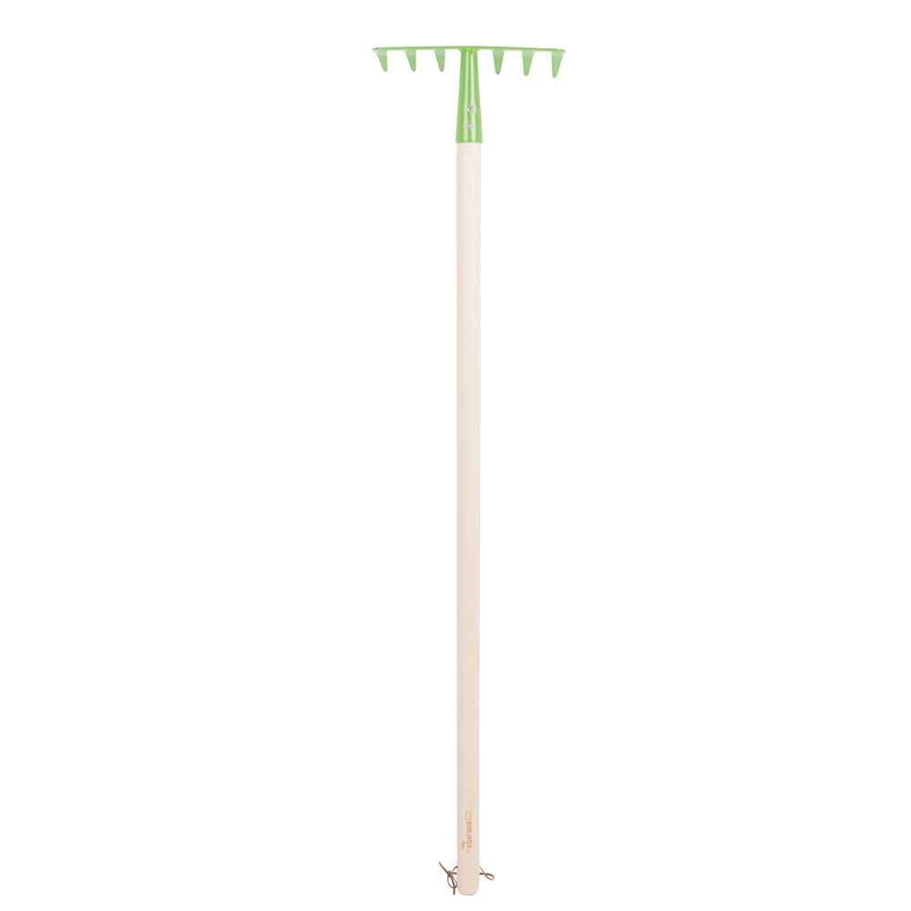 Bigjigs Toys Green Long Handled Soil Rake