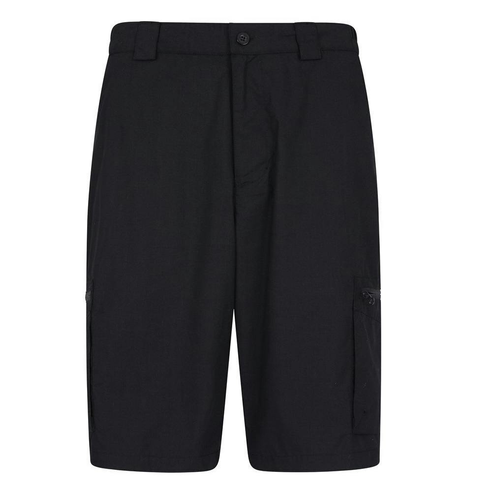 Mountain Warehouse Men's Black Trek Cargo Shorts - 42R - 65% Polyester/35% Cotton