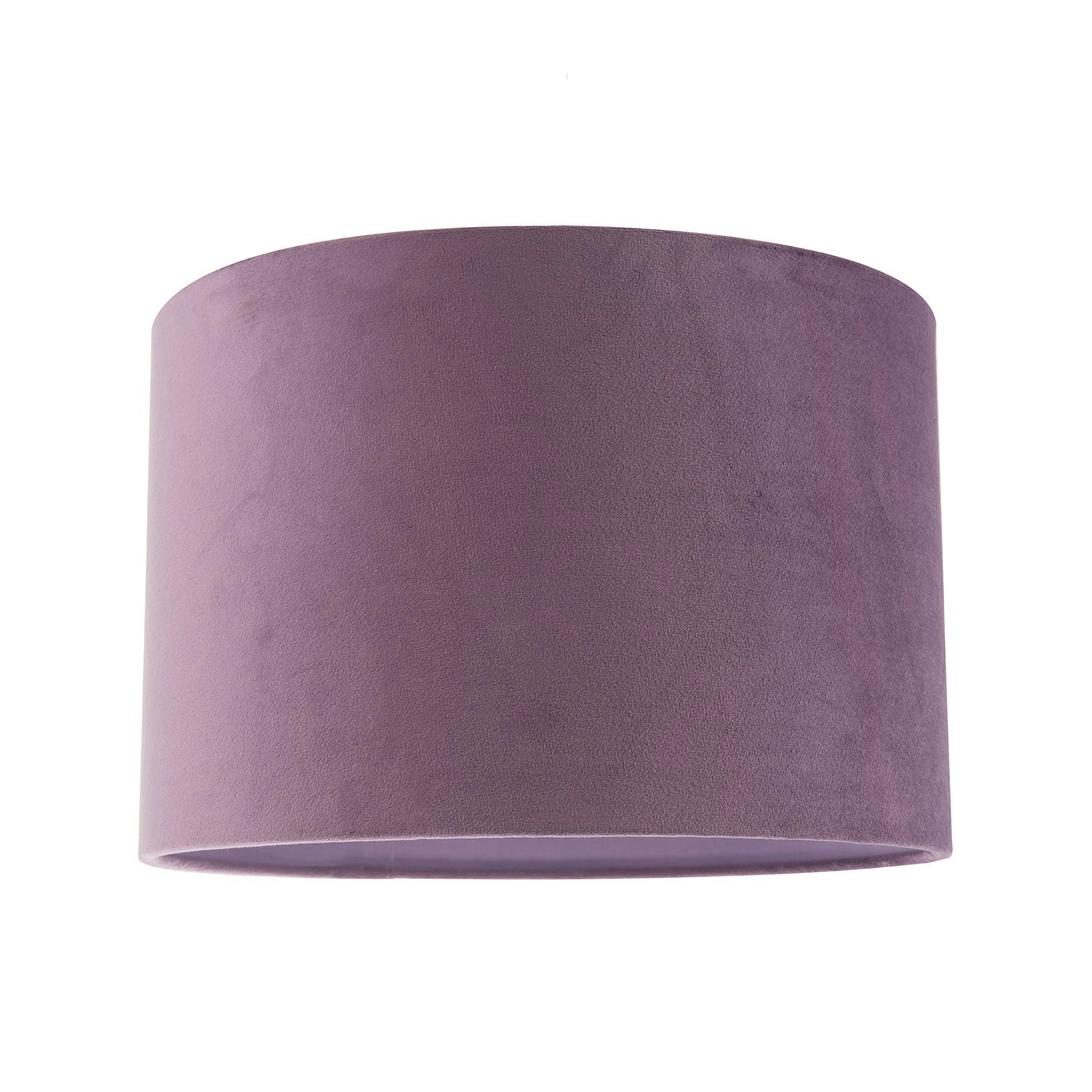 Happy Homewares Dark/Lilac Soft Velvet Fabric Round Lamp Shade For Table Or Pendant