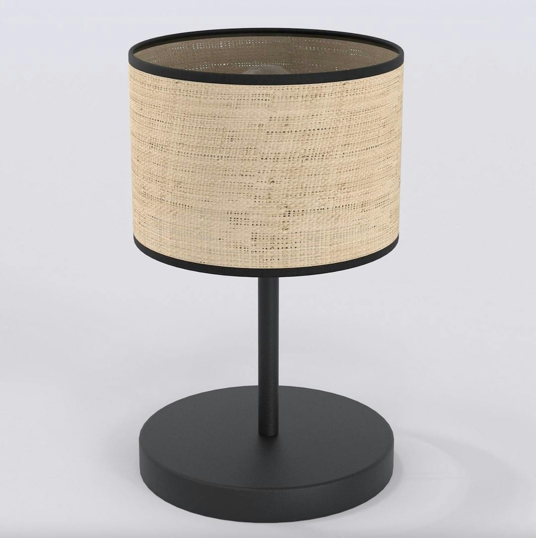 Emibig Black Eco Table Lamp 1 X E27 / Rattan