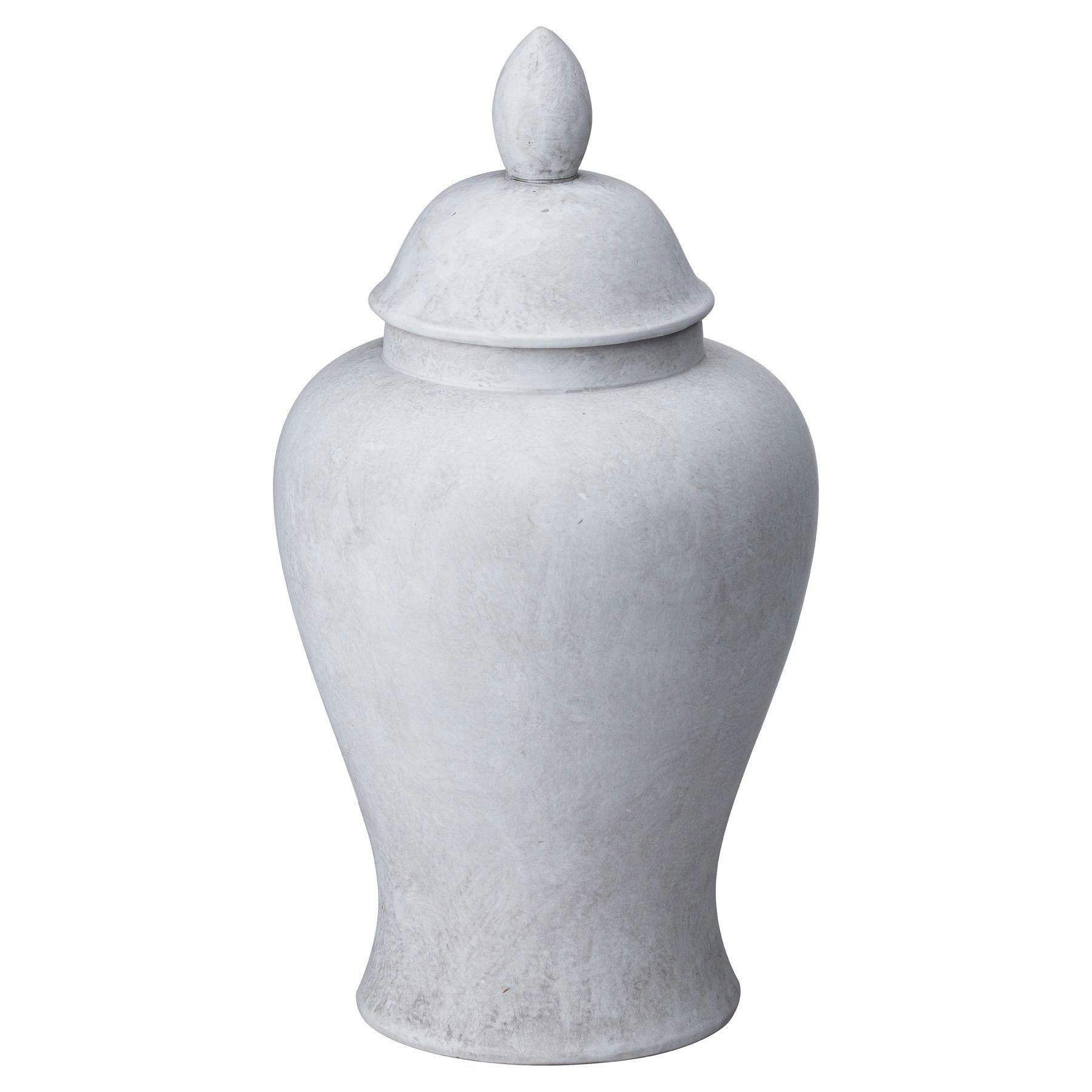 Hill Interiors Darcy Stone Effect Ginger Jar - Stone - 32Cm X 16Cm X 16Cm - Stone - 100% Mixed