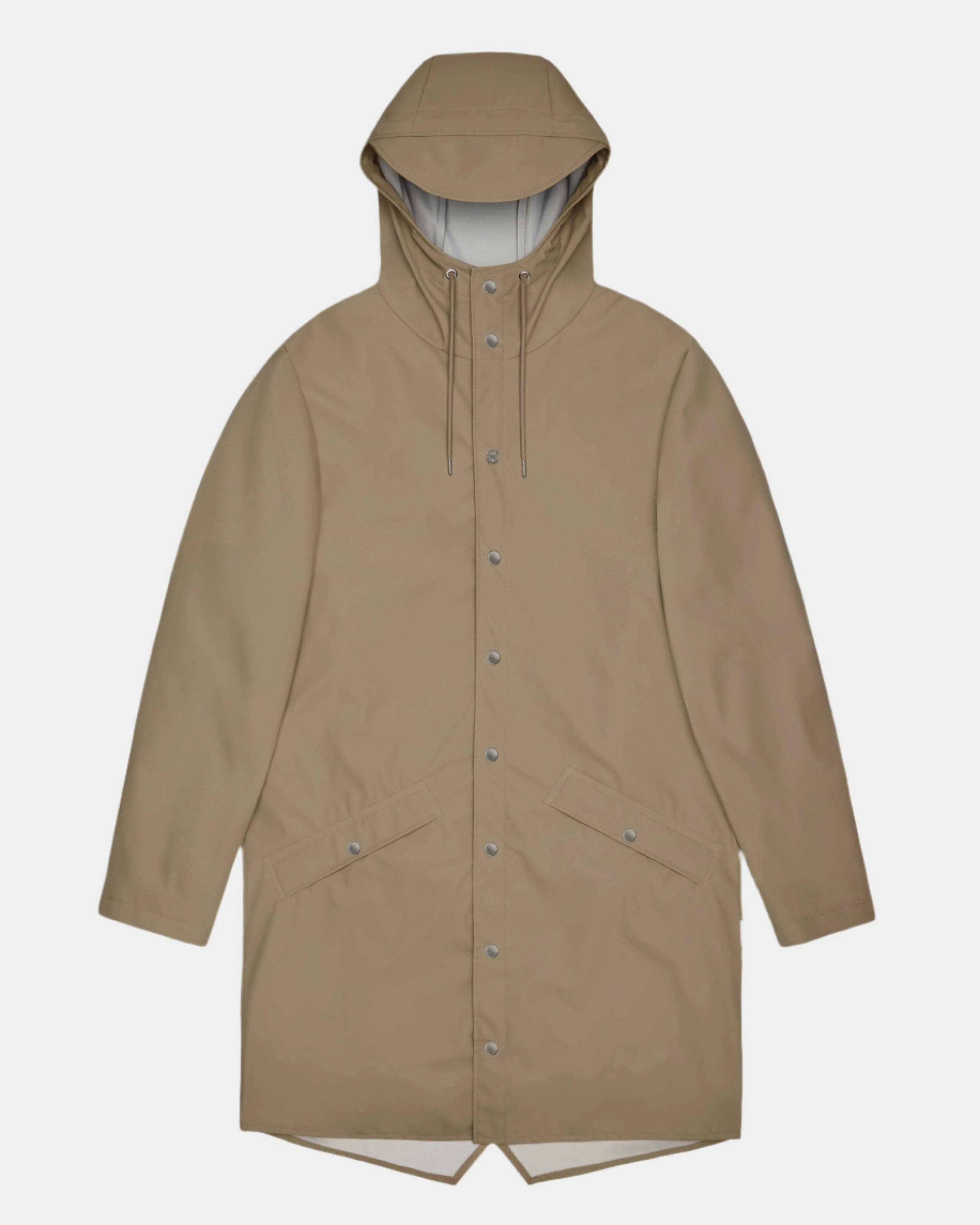Rains Unisex Beige Long Jacket - 133 - 133 - S