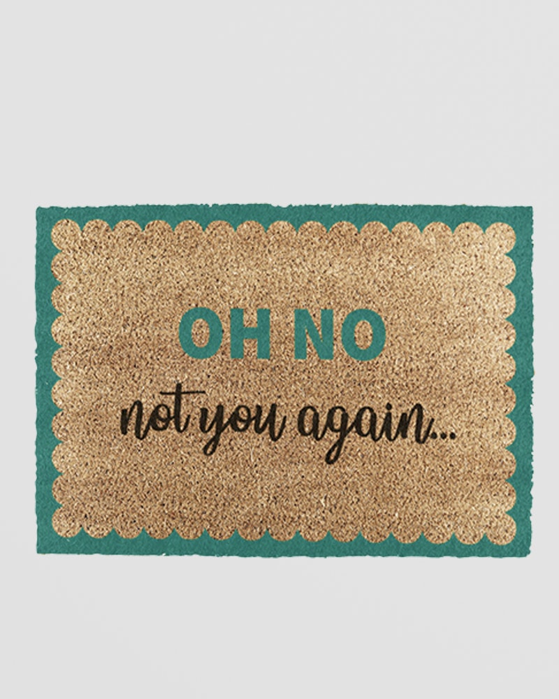 Rackhams Blue Oh No Not You Again Scallop Doormat (60 X 40Cm)