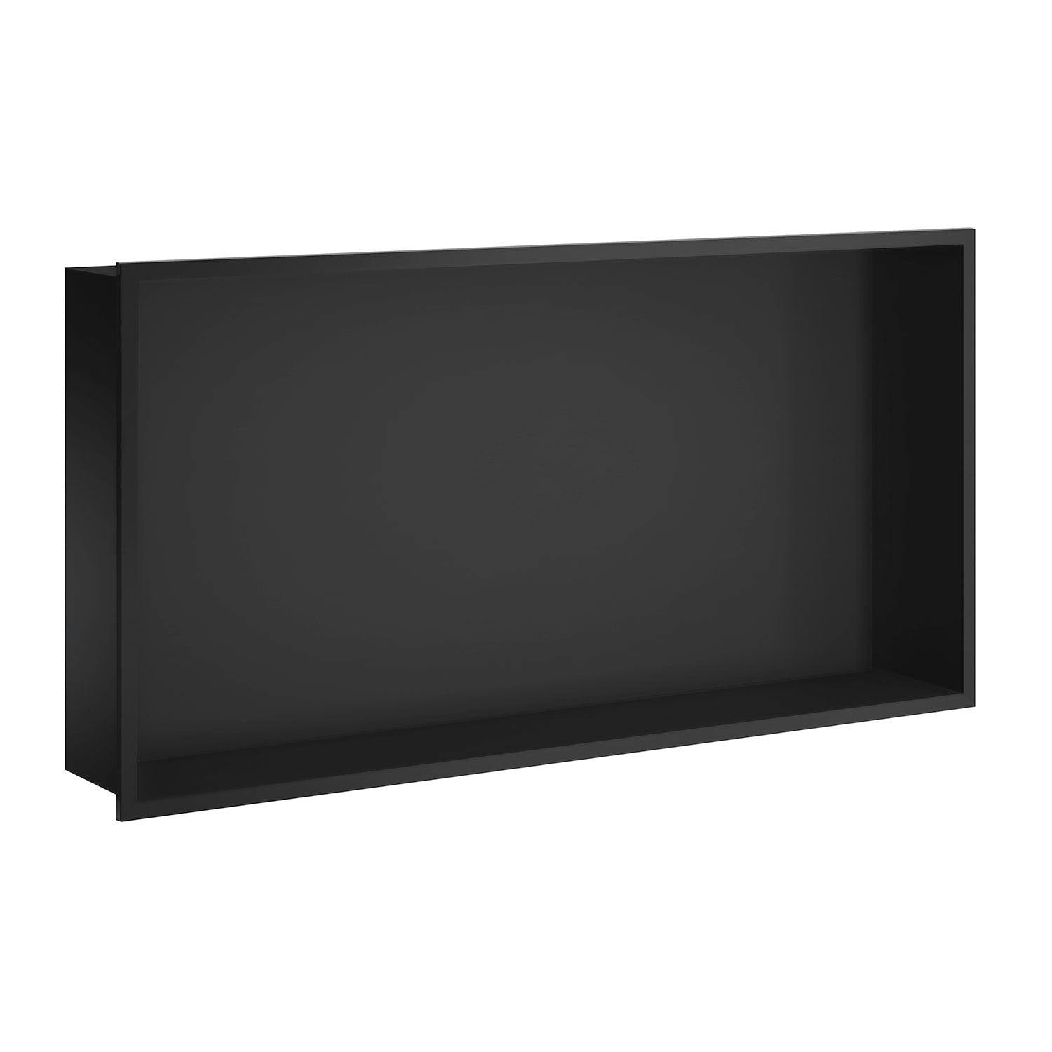 Rackhams Black Matt Stainless Steel Shower And Bathroom Wall Niche (600 X 300Mm)