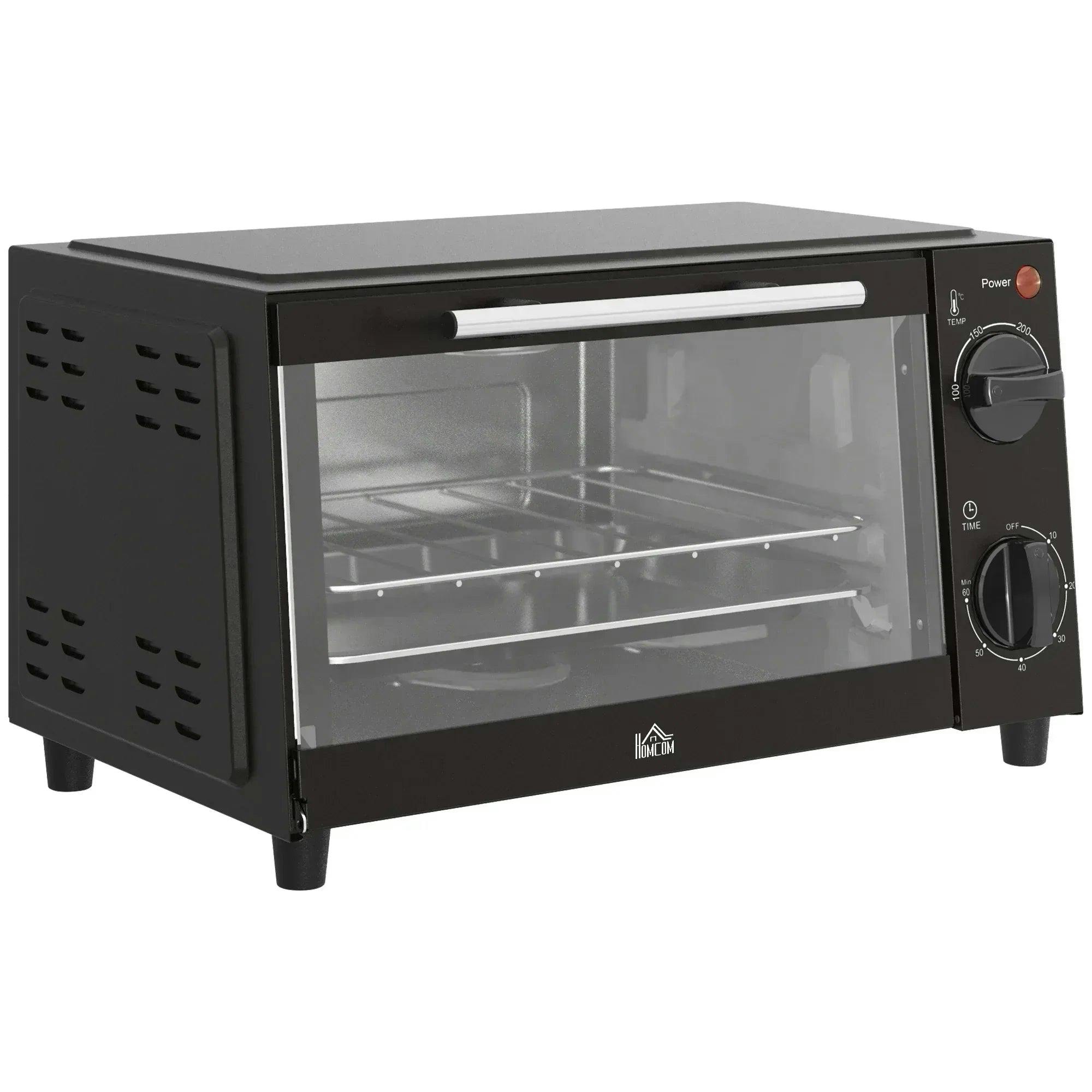 HOMCOM Electric Convection Oven - 9L Capacity - 100-230°C Heat Range - 60 Min Timer - Image 8