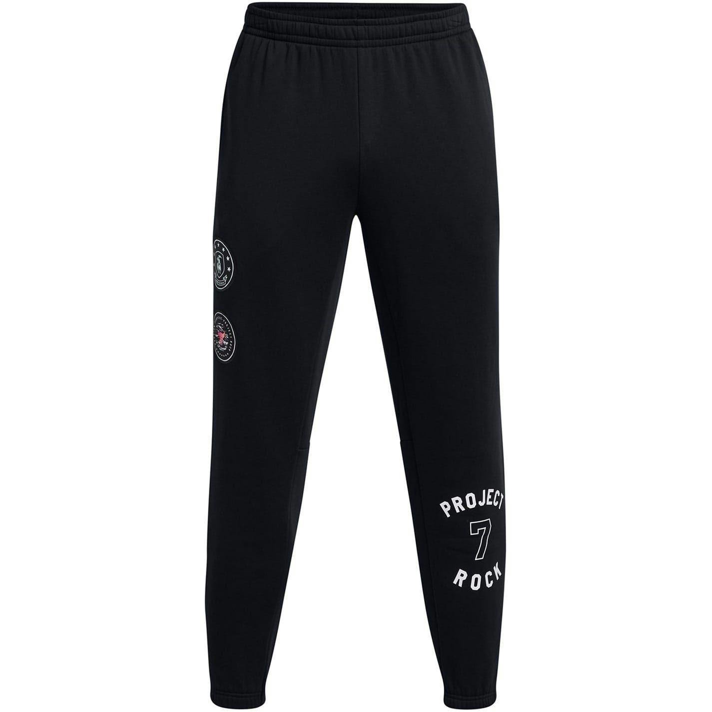 Under Armour Men's Black Project Rock Joggers - Xxl R - 100% Mixed