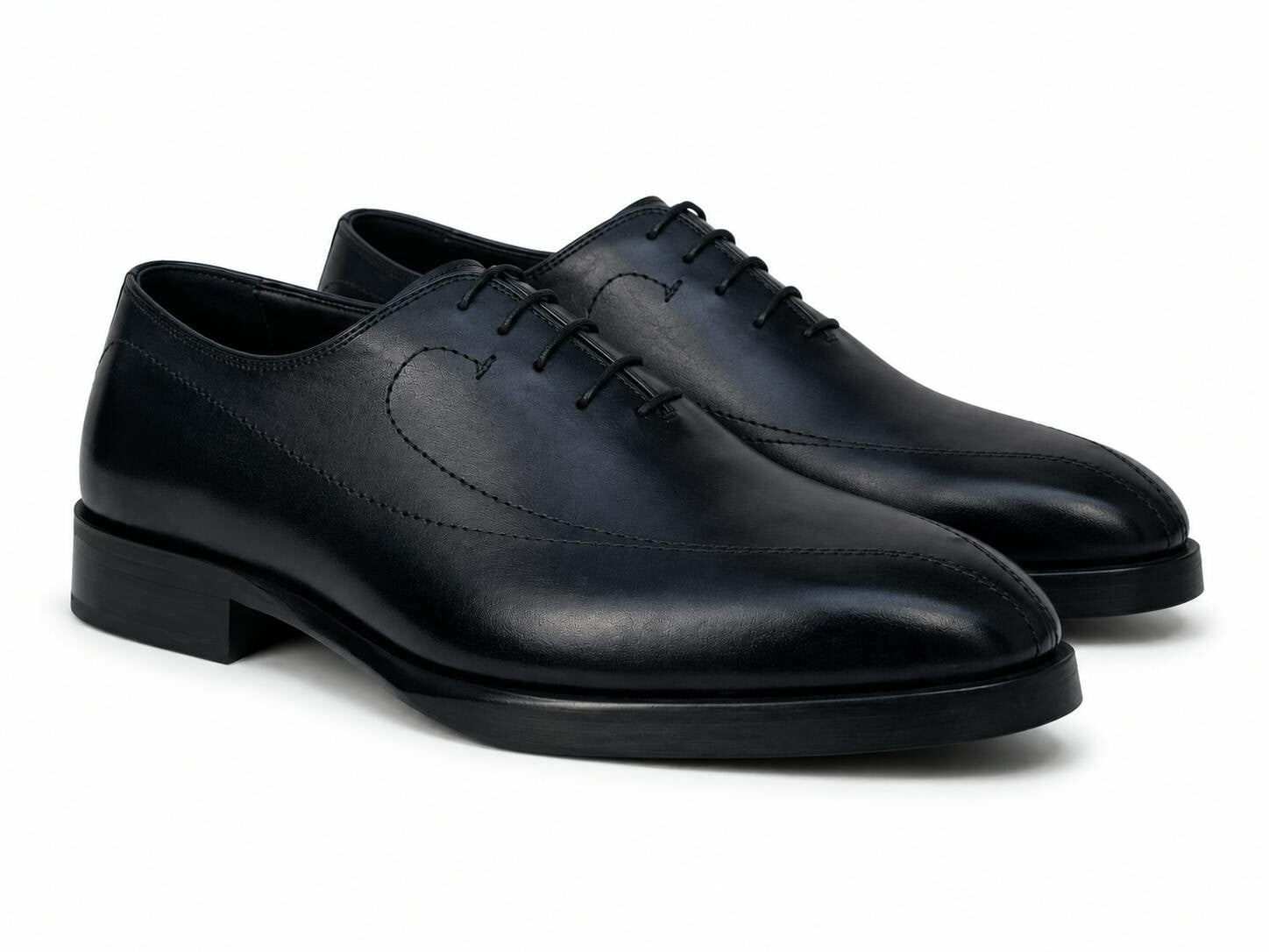 Claudio Lugli Men's Black Hand-Painted Leather Shoes - Image 2