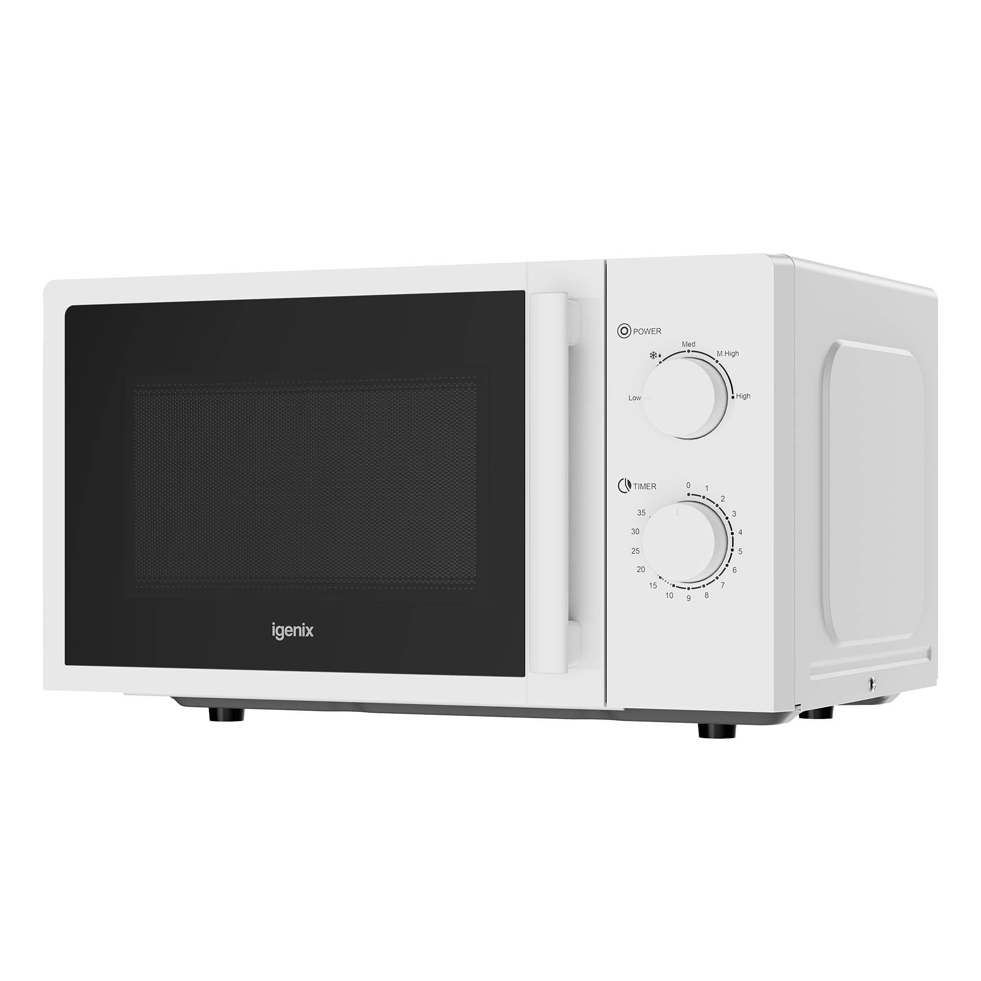 Igenix White Manual Microwave, 20 Litre,35 Minute Timer, 800W,