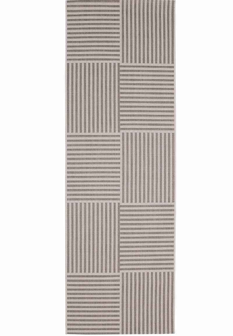 The Rugs Beige County Multistripe Rug – Indoor & Outdoor - 67X200 Cm