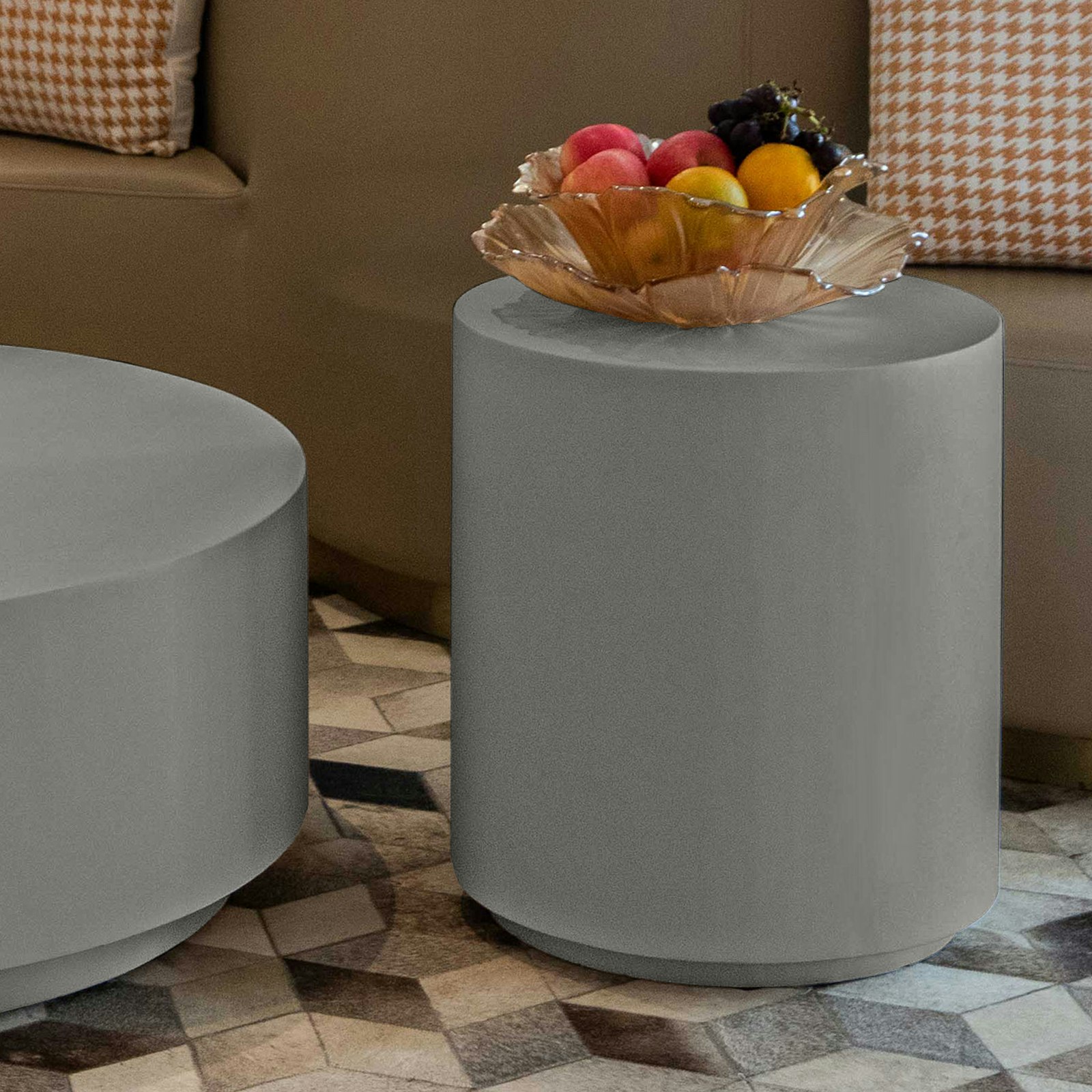 Rackhams Gray Rome Grc Side Table In Space - Space - Grc Concrete - 1