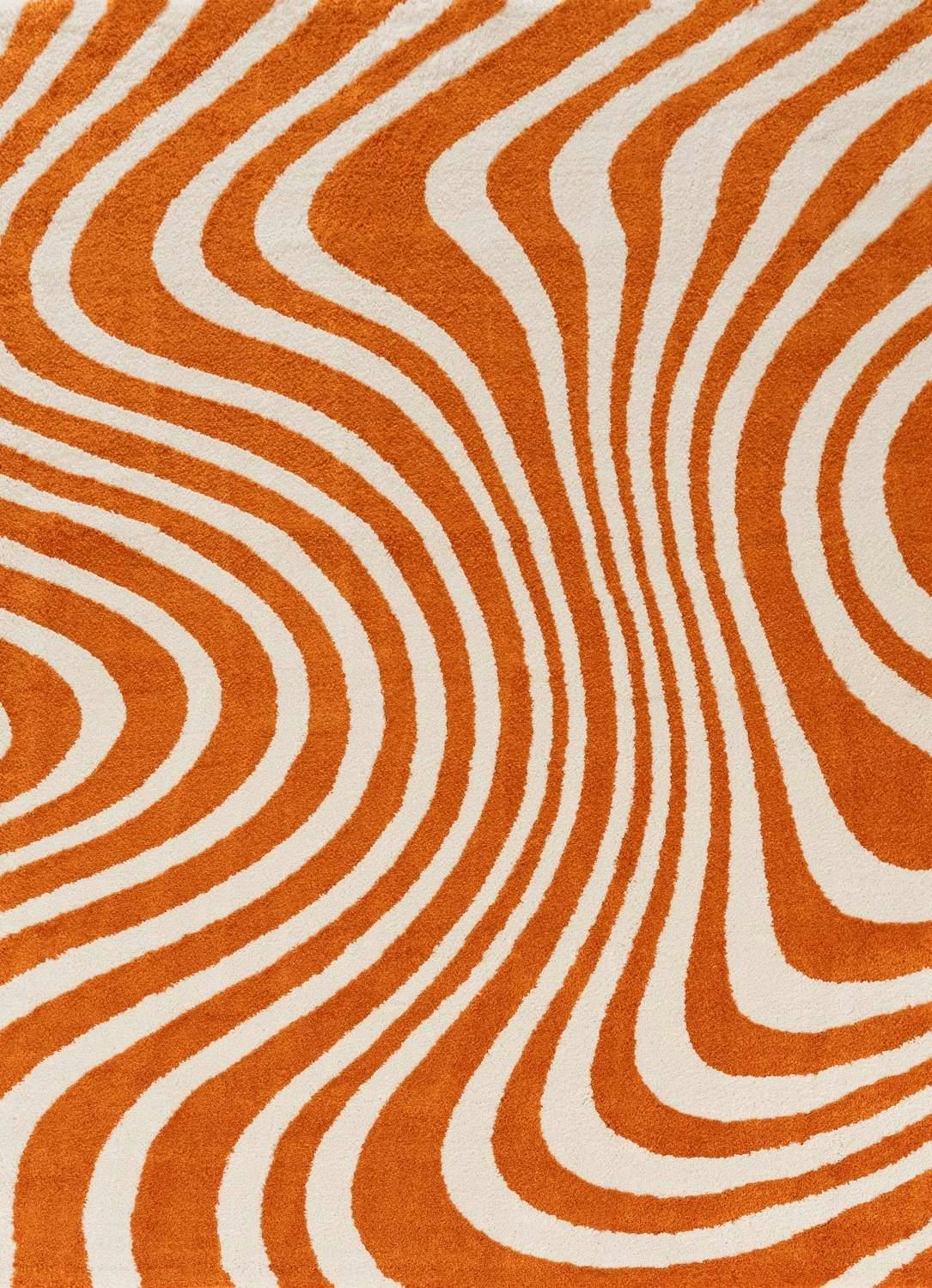 The Rugs Orange/White Joli Striped & Rug - 240X340 Cm