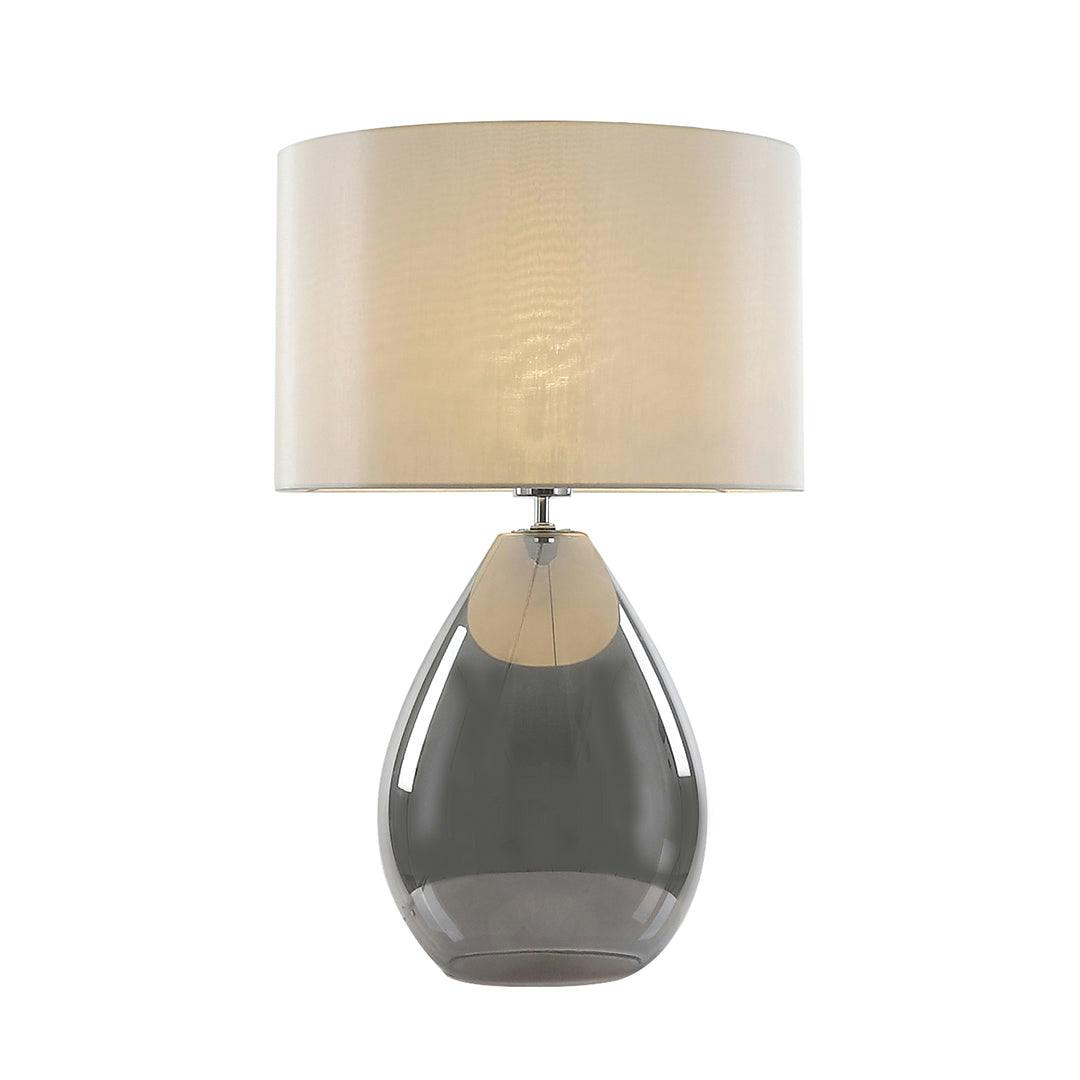 Rackhams Ivory Waltham Smoked Glass Table Lamp