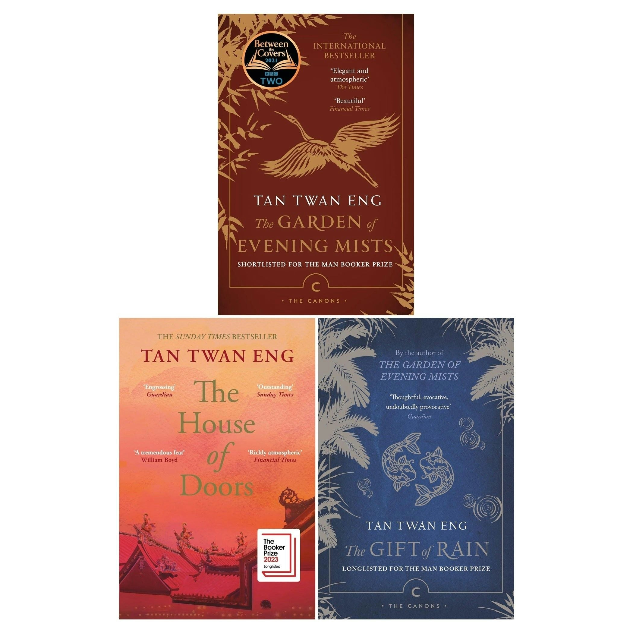 Canongate Books Tan Twan Eng 3 Book Set (The Gift Of Rain, The Garden Of Evening Mists & The House Of Doors)