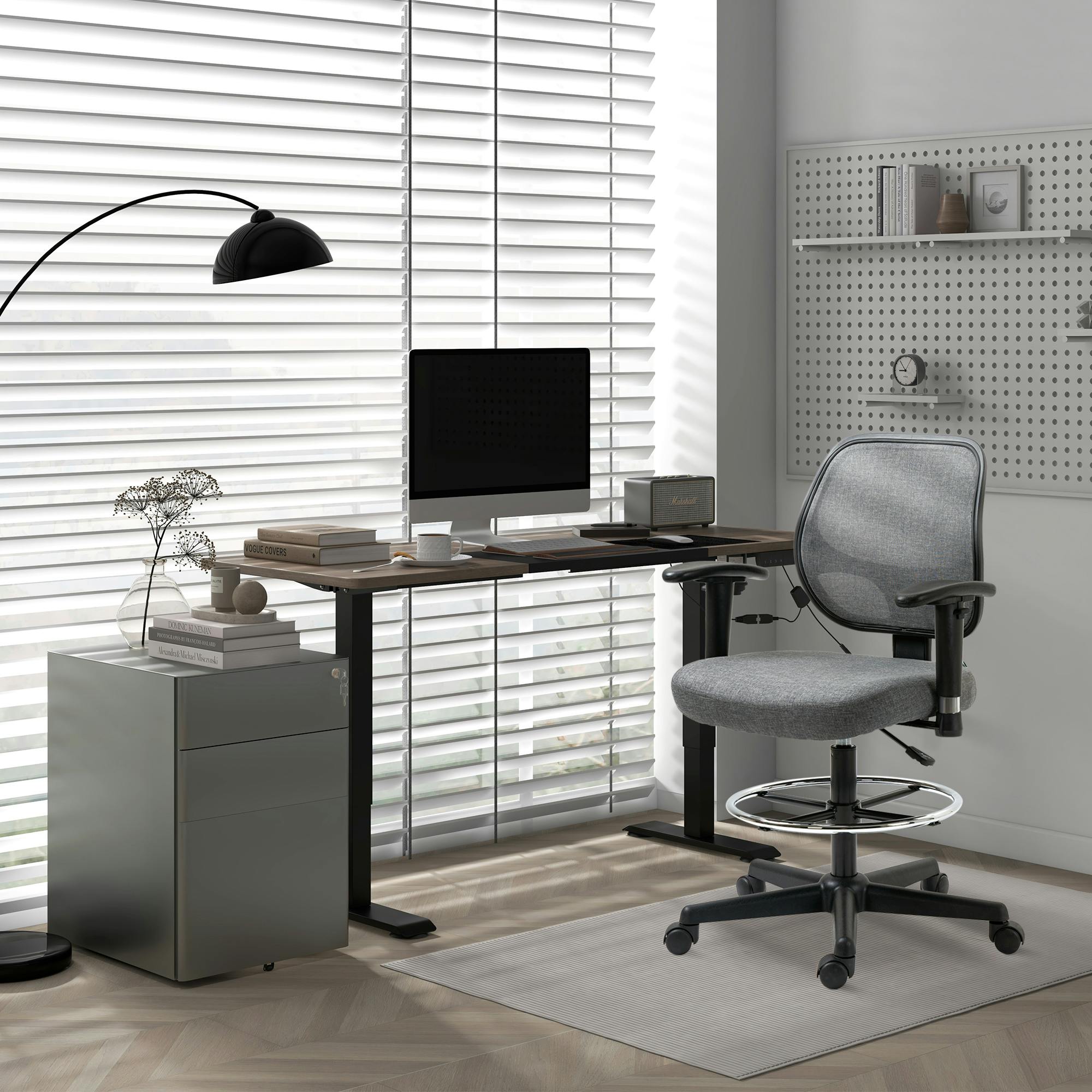 Rackhams Black Height Adjustable Electric Standing Desk With 4 Memory Preset