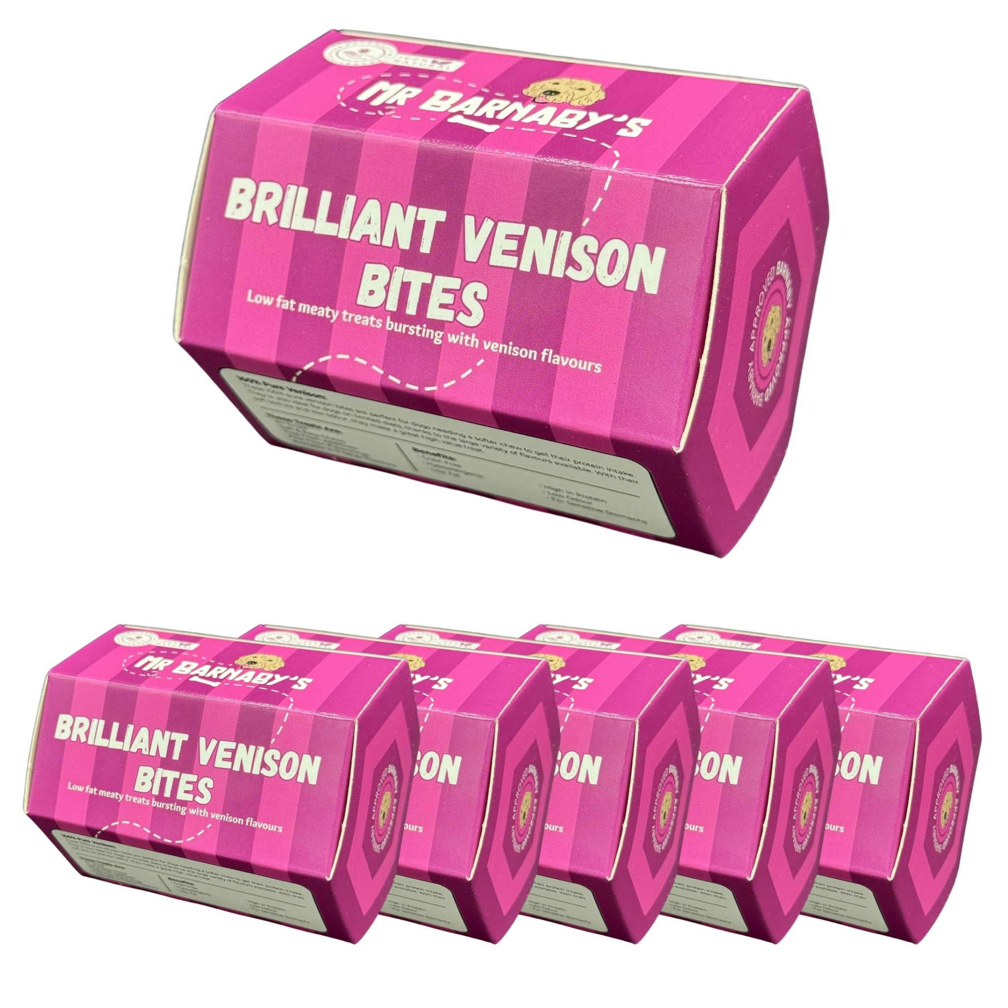 Mr Barnaby’s Grain Mr Barnaby's Brilliant Venison Bites Dog Treats (Pack Of 6) - 6 Pack Of Size 6