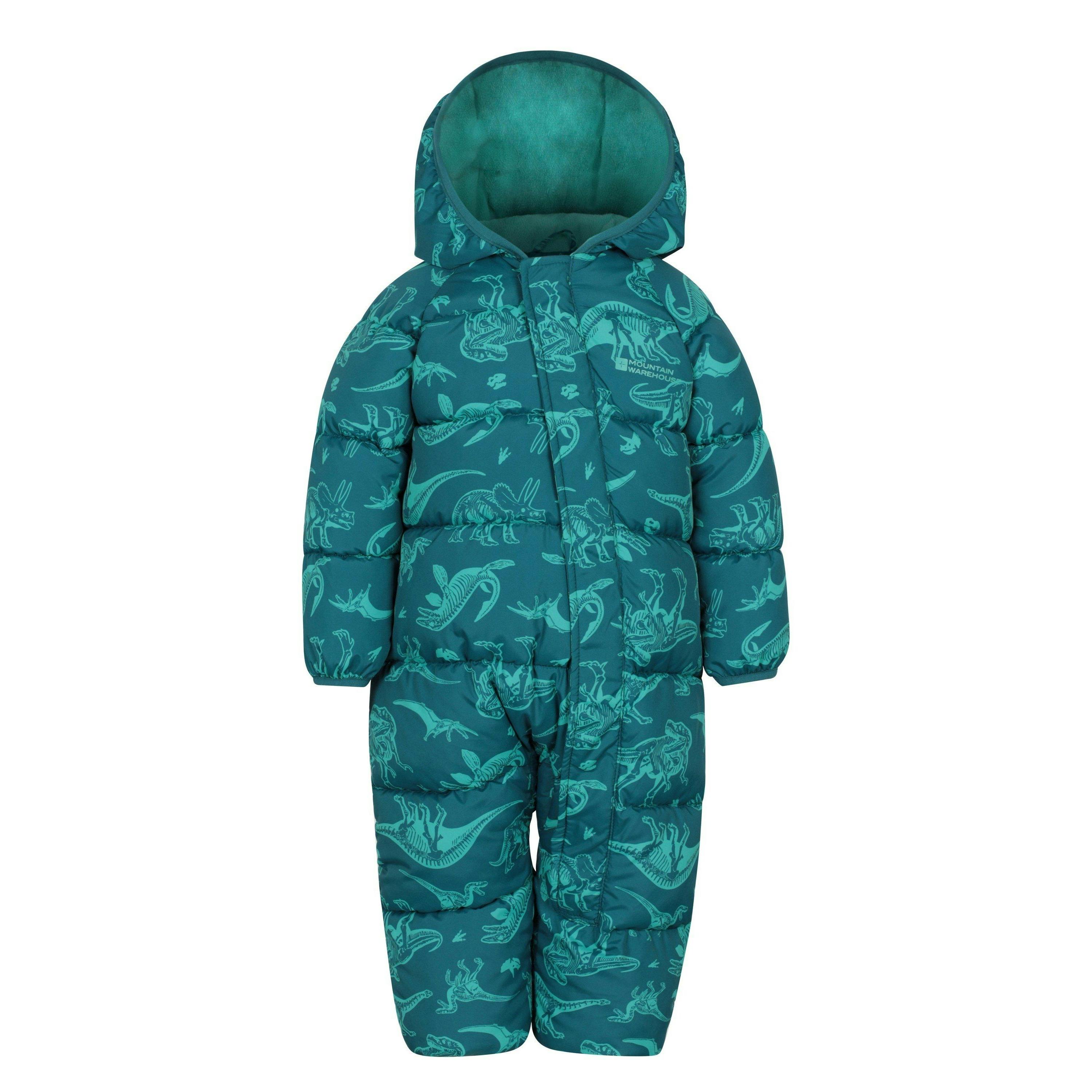 Mountain Warehouse Dark Toddler Frosty Clouds Padded Snowsuit - Teal - 12-18 Months - Teal - 100% Polyester