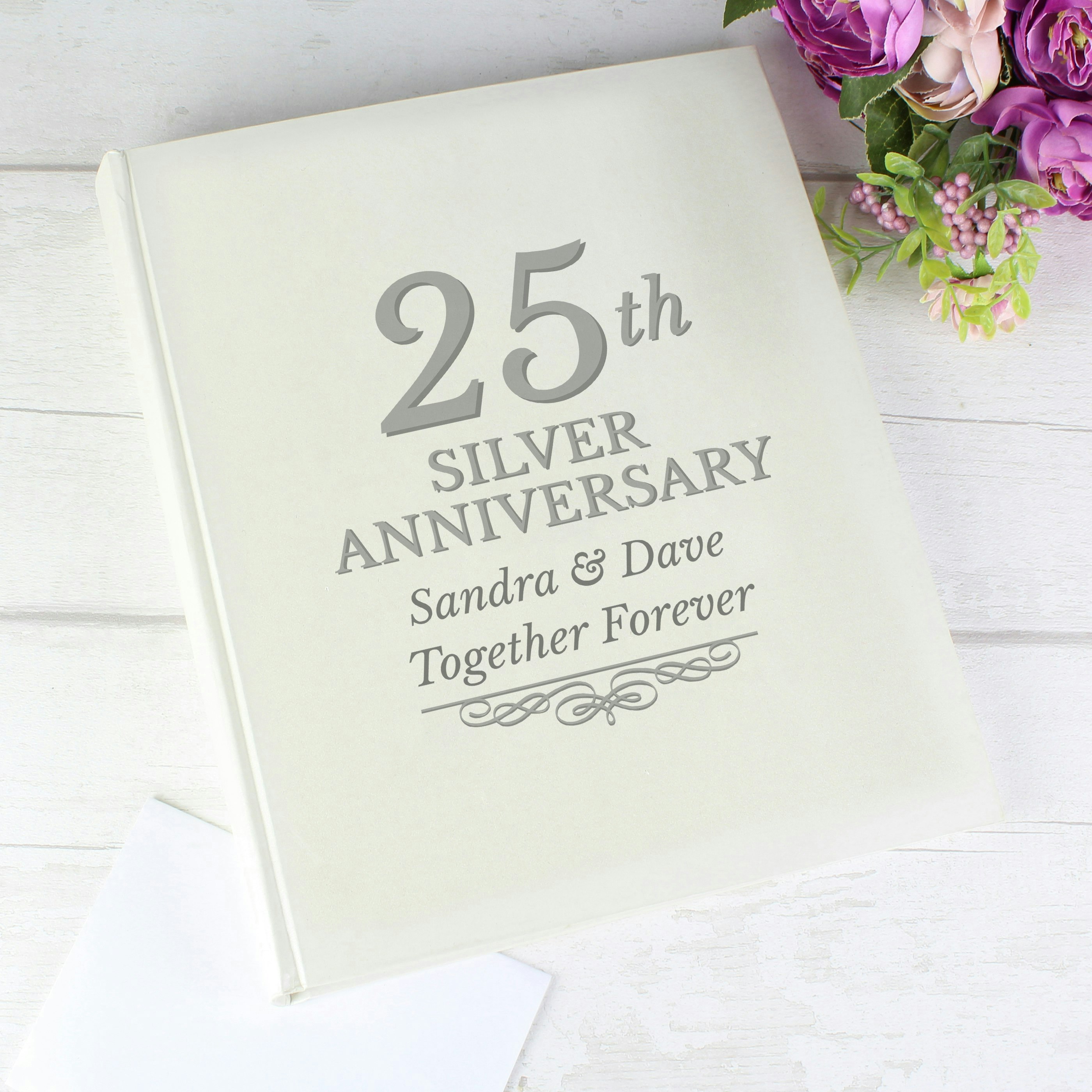 Rackhams Silver Personalised 25Th Anniversary Traditional Photo Album