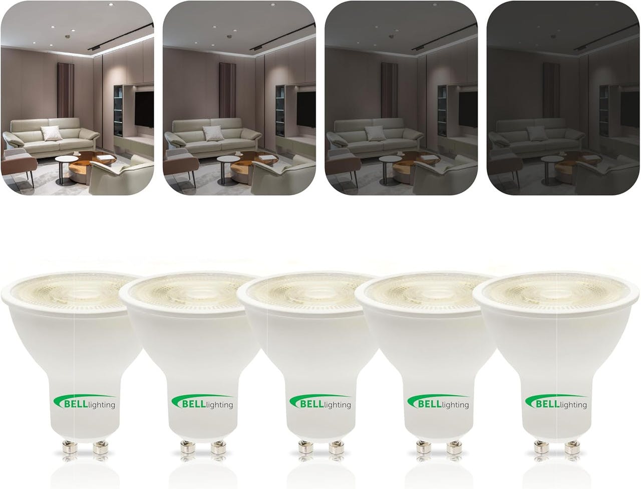 Rackhams Light/White Gu10 Dimmable Led Spot 4.4W Energy Saving Bulb - Pack Of 5 - Cool