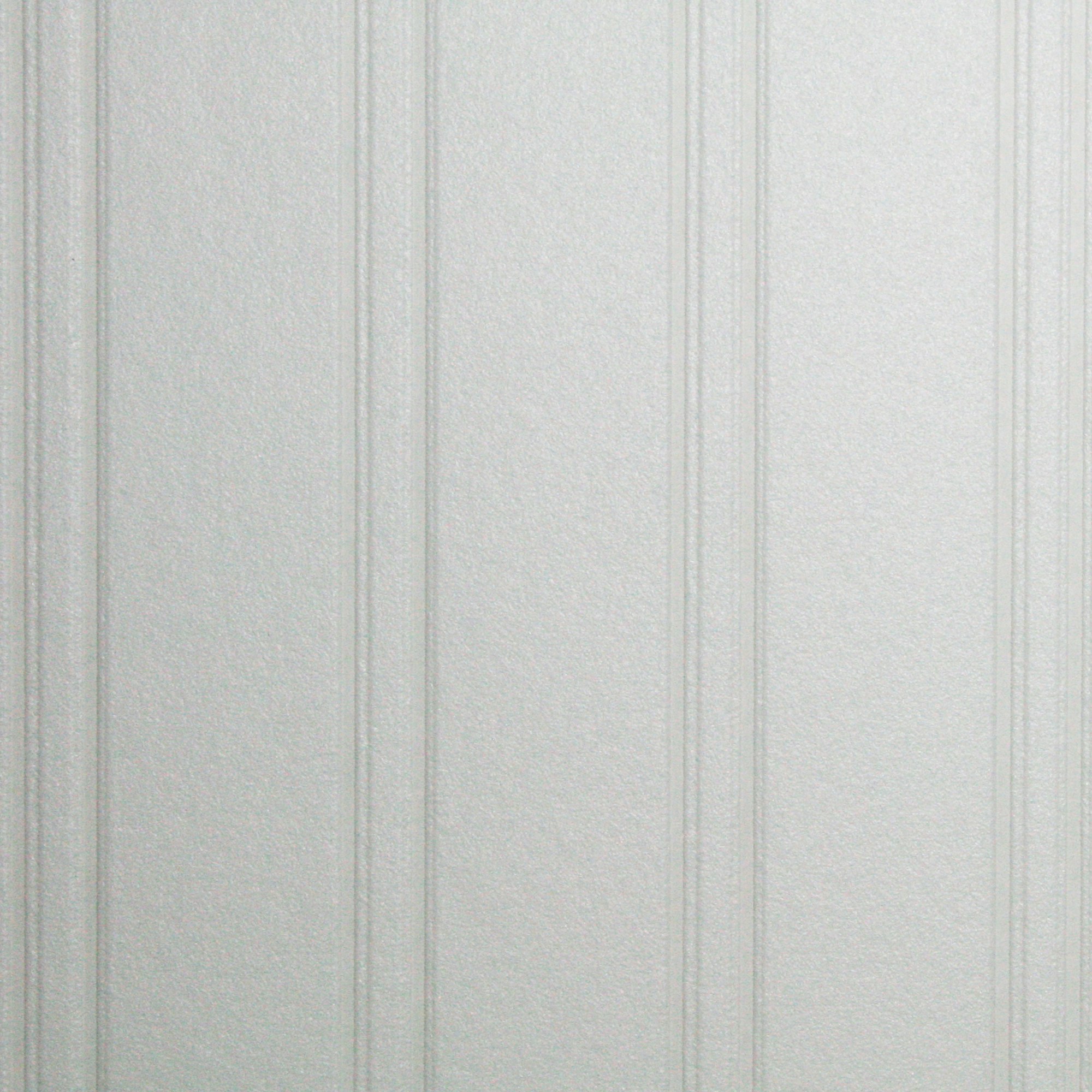 Superfresco Paintable White Beadboard Textured Wallpaper - Durable - 10M