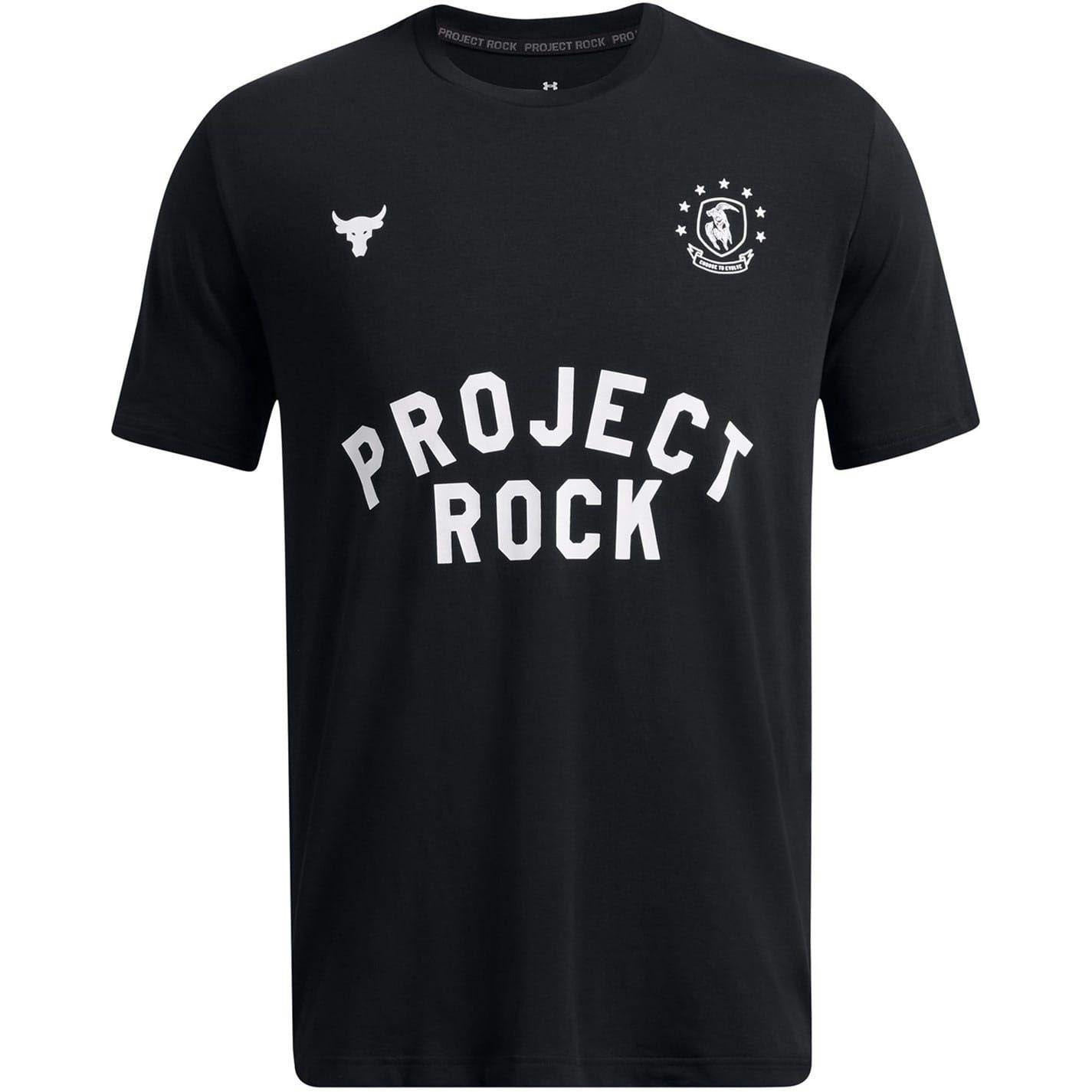 Under Armour Men's Black Project Rock T-Shirt - Xs - 60% Cotton/40% Polyester