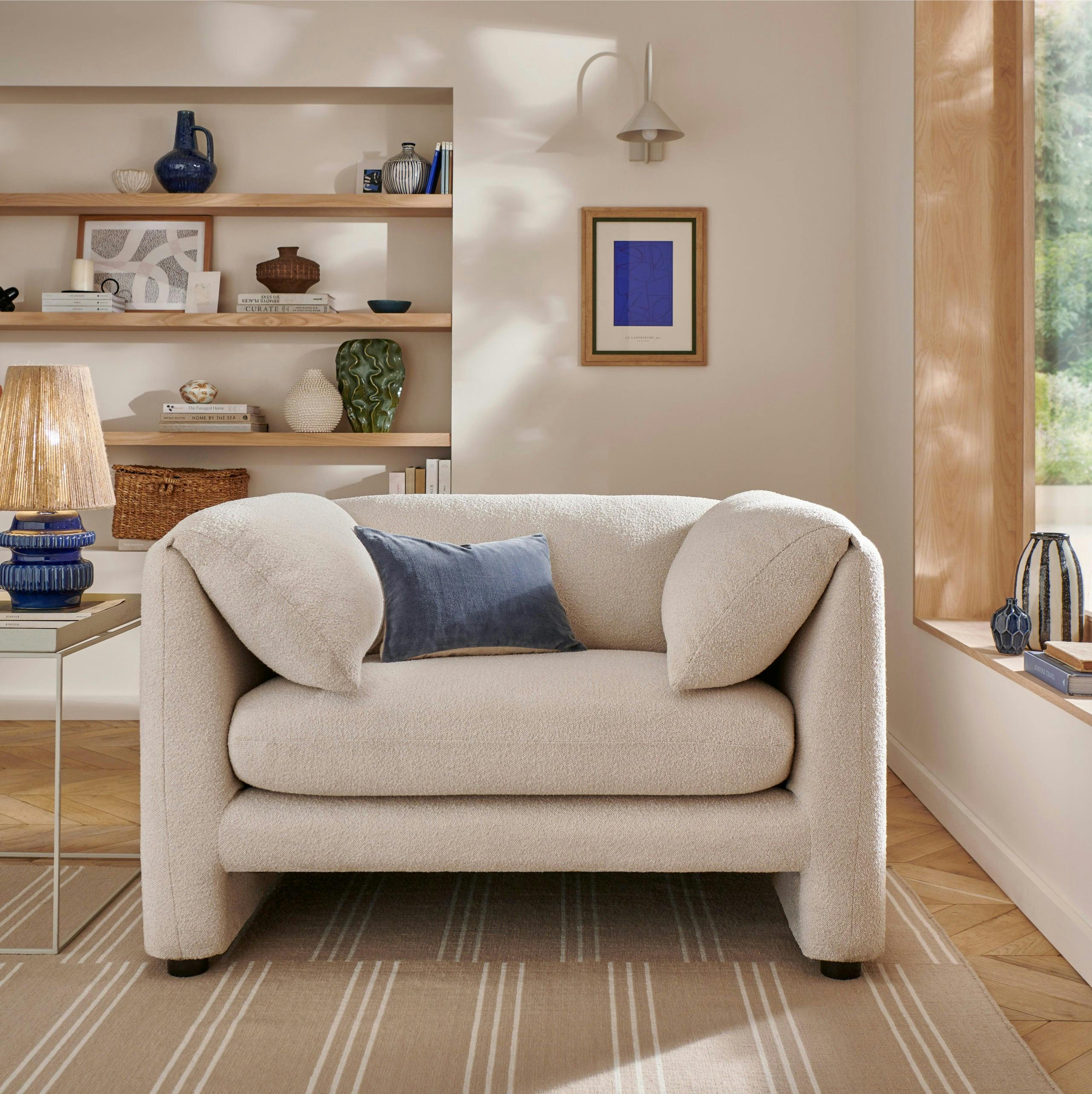 Rackhams Cream Carter Armchair, Boucle
