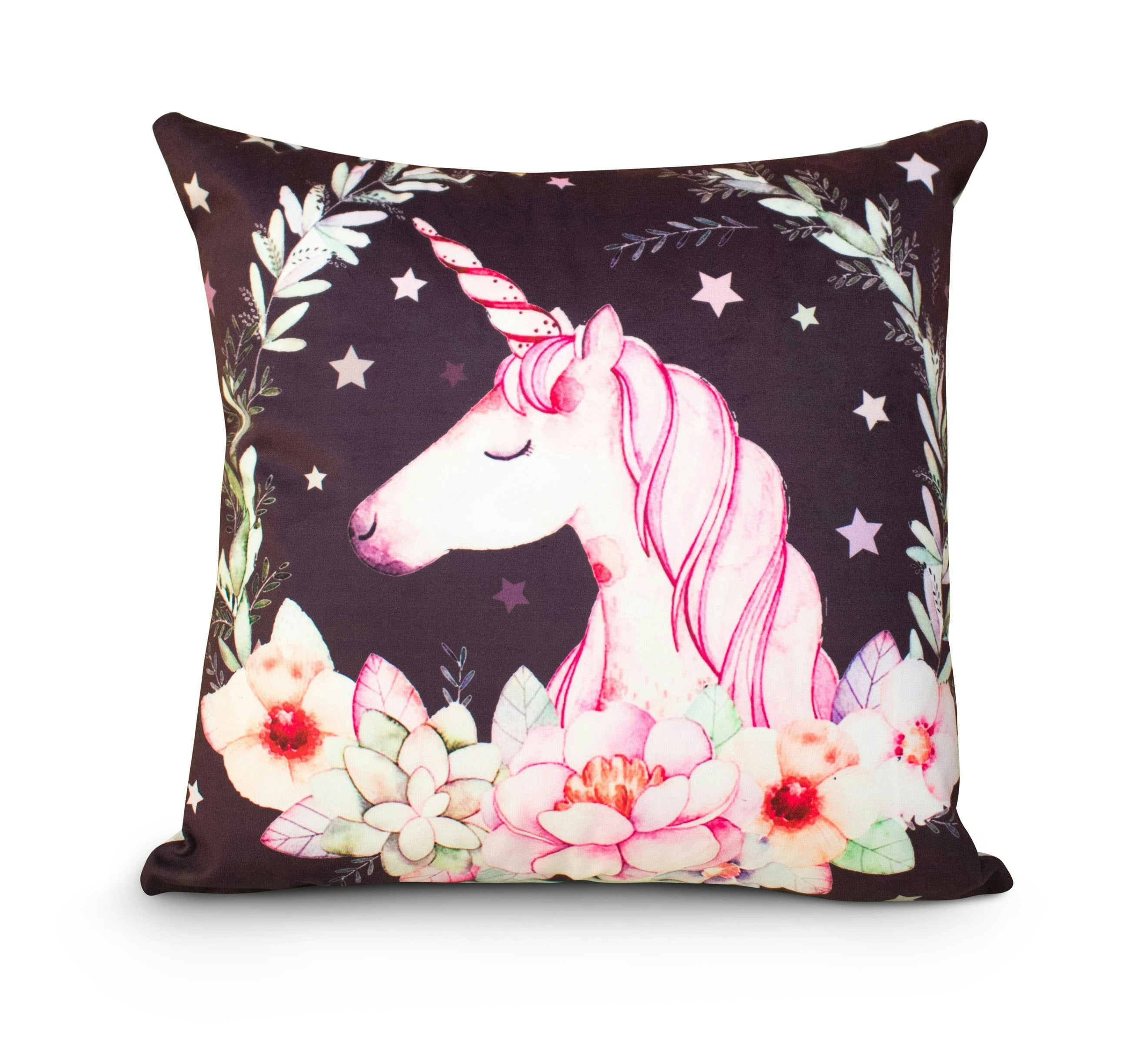 Velosso Colourful Unicorn Printed Cushion - 43Cm X 43Cm - Unicorn Reef