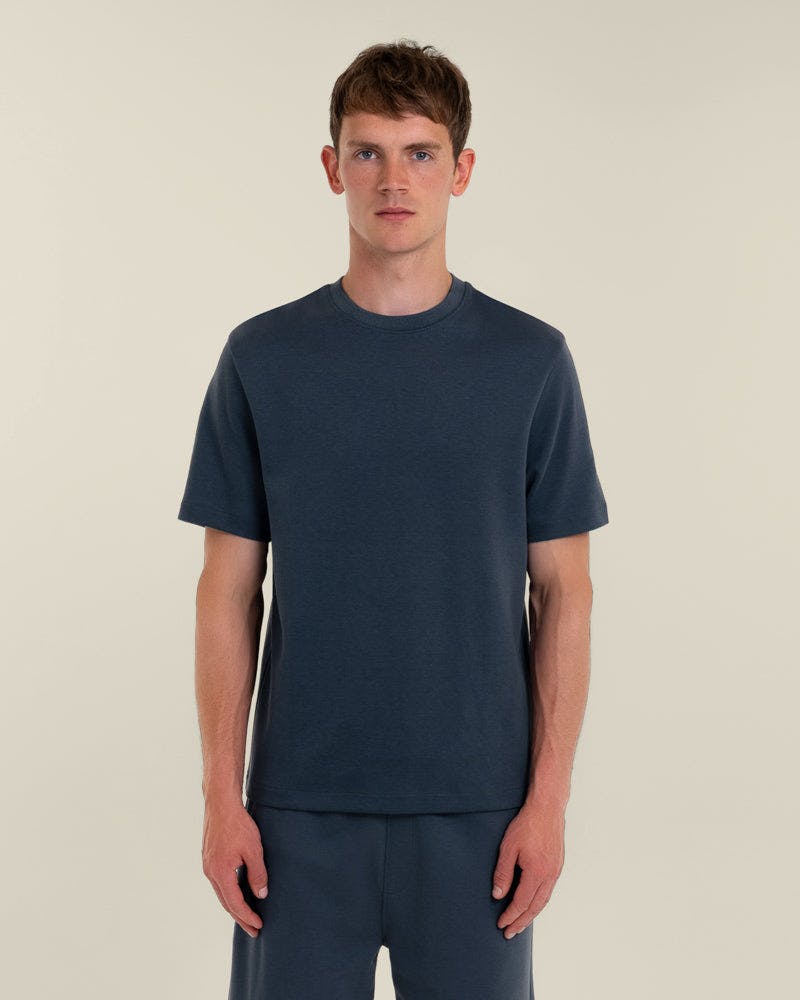 Larsson & Co Light Sven - Soft-Touch Interlock T-Shirt - Navy - L