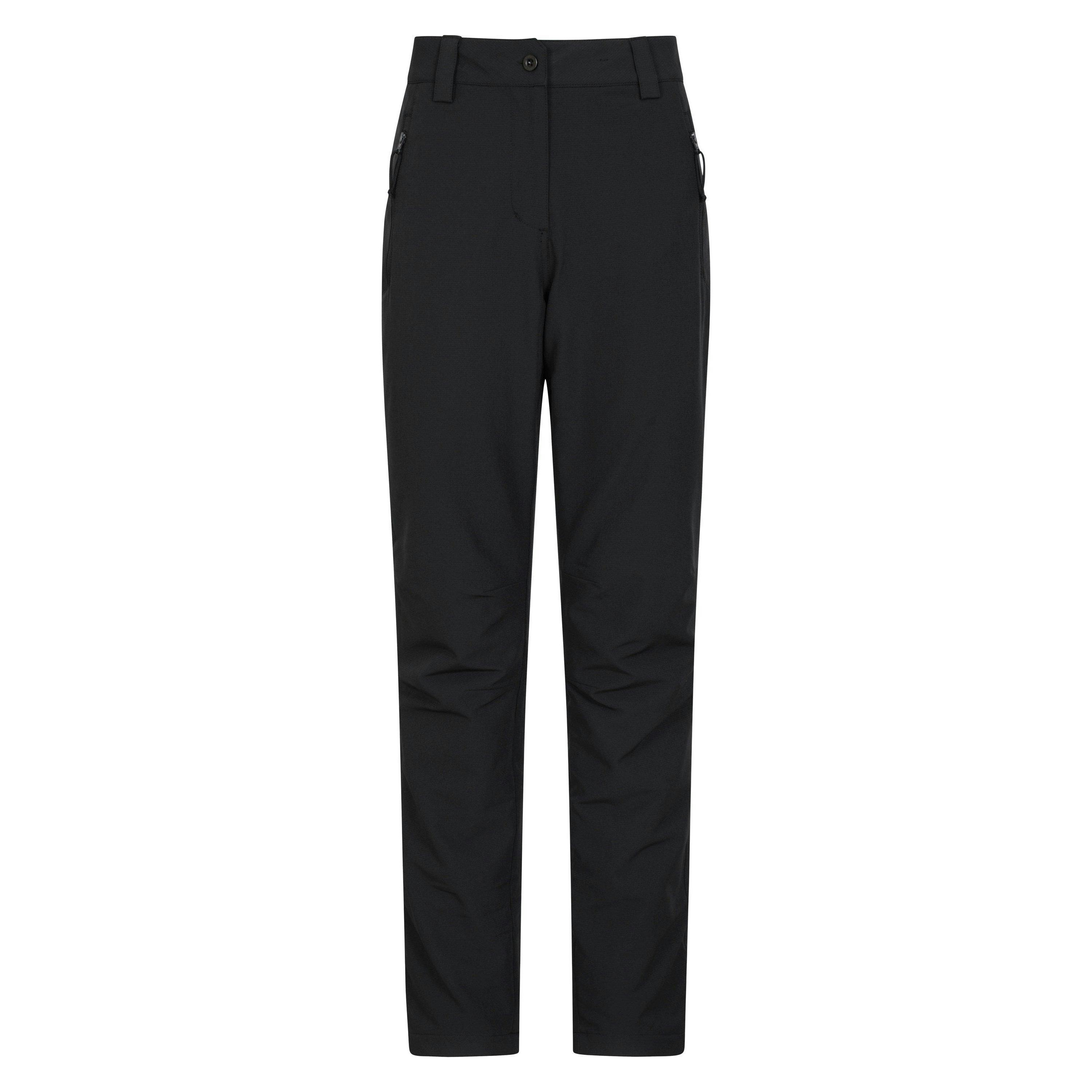 Mountain Warehouse Women's Black Arctic Ii Stretch Fleece Lined Regular Trousers - 10 Uk - 60% Cotton/40% Polyester