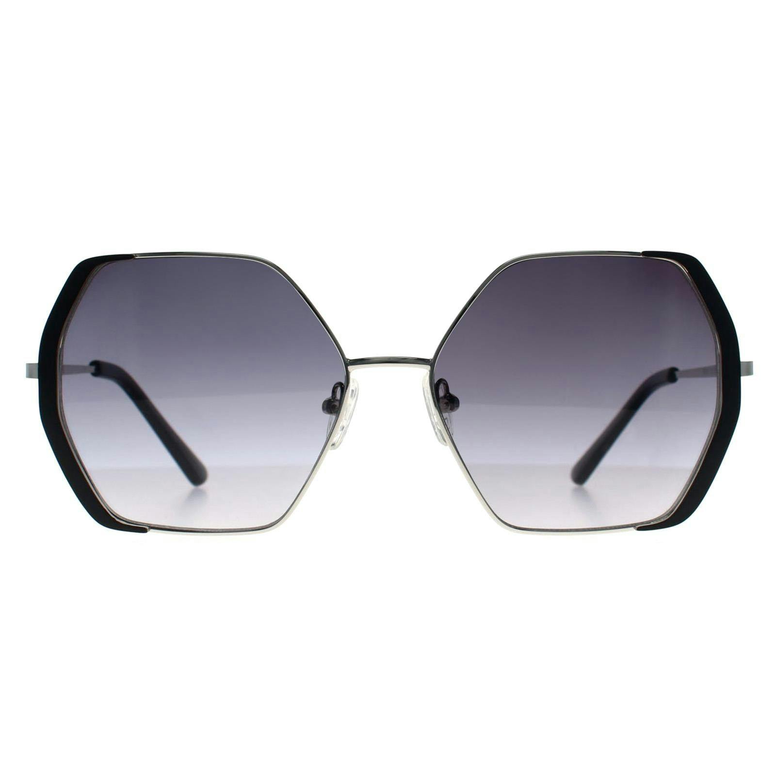 Guess Silver/Black/Grey Sunglasses Gf0387 10B Gradient
