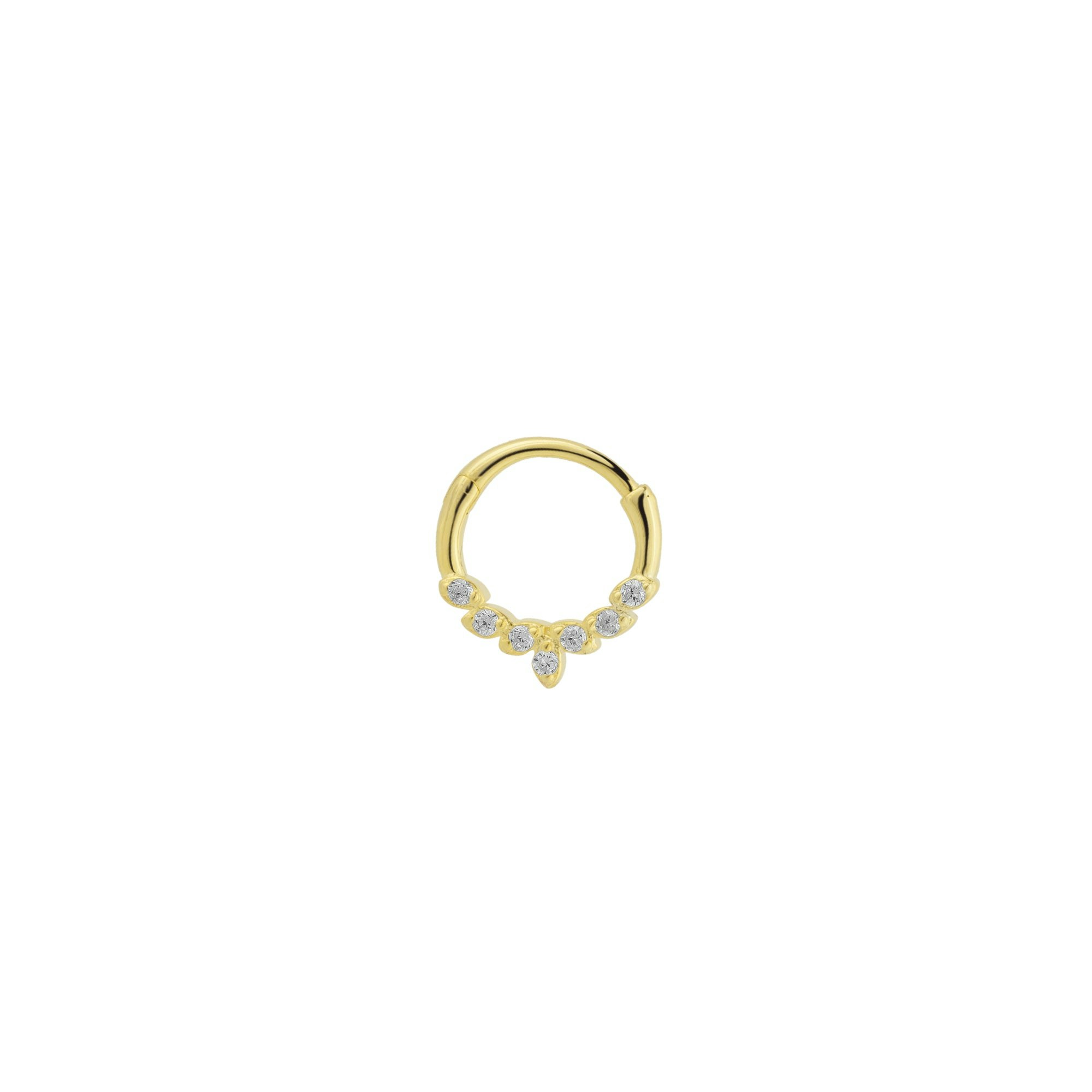 Spero London Silver Sterling Crown Helix Tragus Huggie Earring