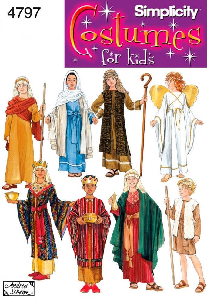 Simplicity Sewing Pattern 4797, Costumes For Kids, S-M-L - Intermediate - S-M-L