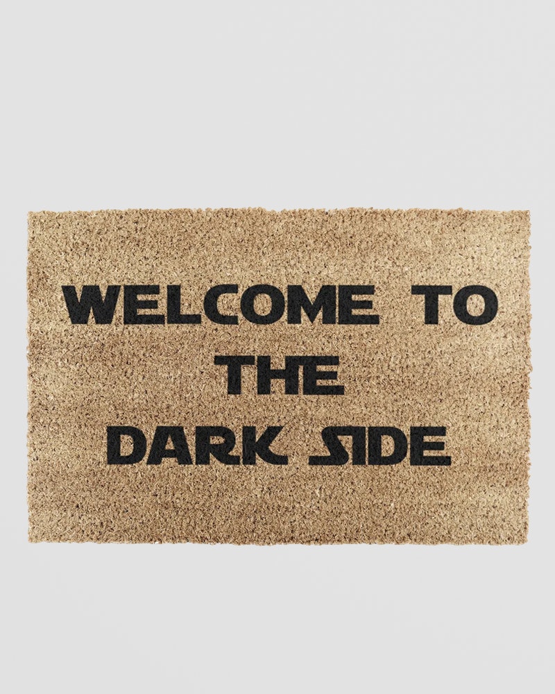 Rackhams Light Welcome To The Darkside Doormat Quote