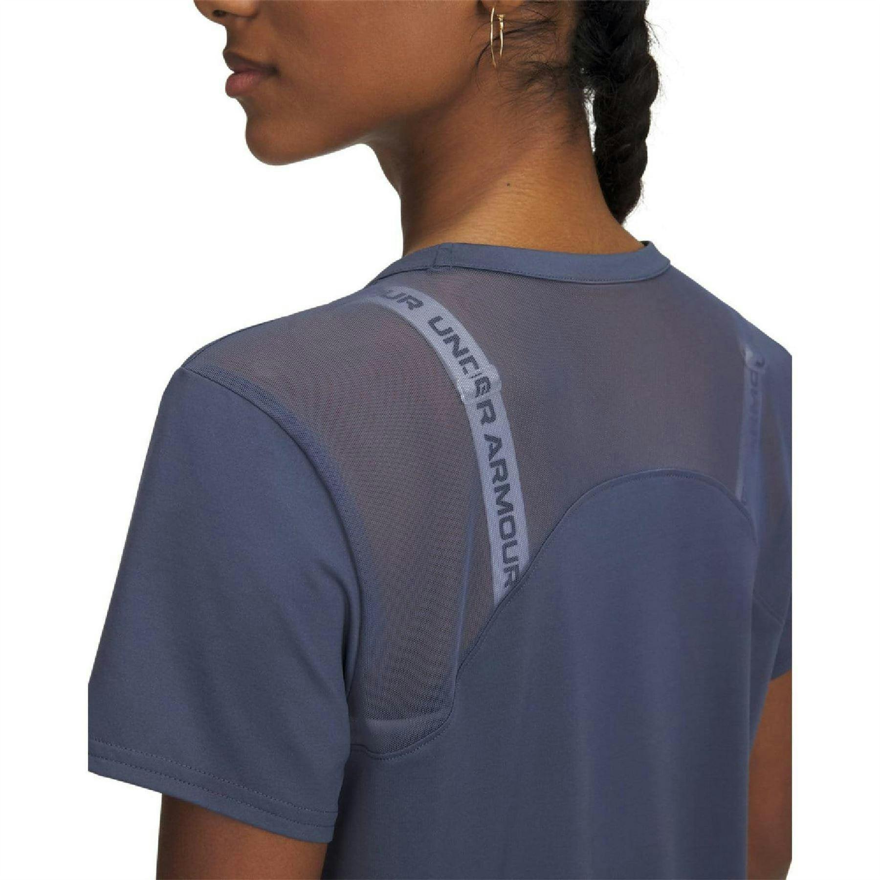 Under Armour Women's Grey / Elite Vanish T-Shirt - 16 Uk - 100% Mixed
