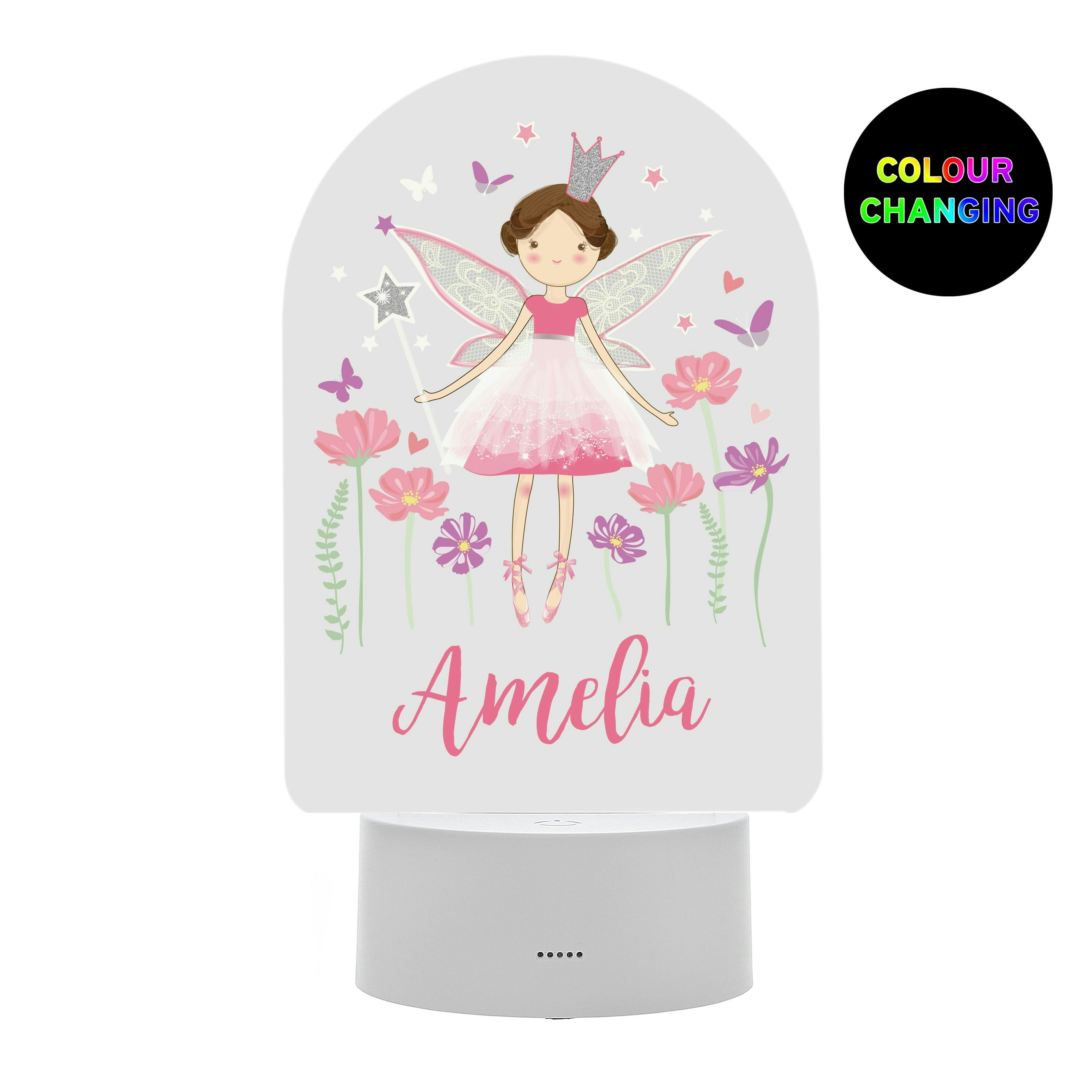 Rackhams Light Personalised Fairy Led Colour Changing Night