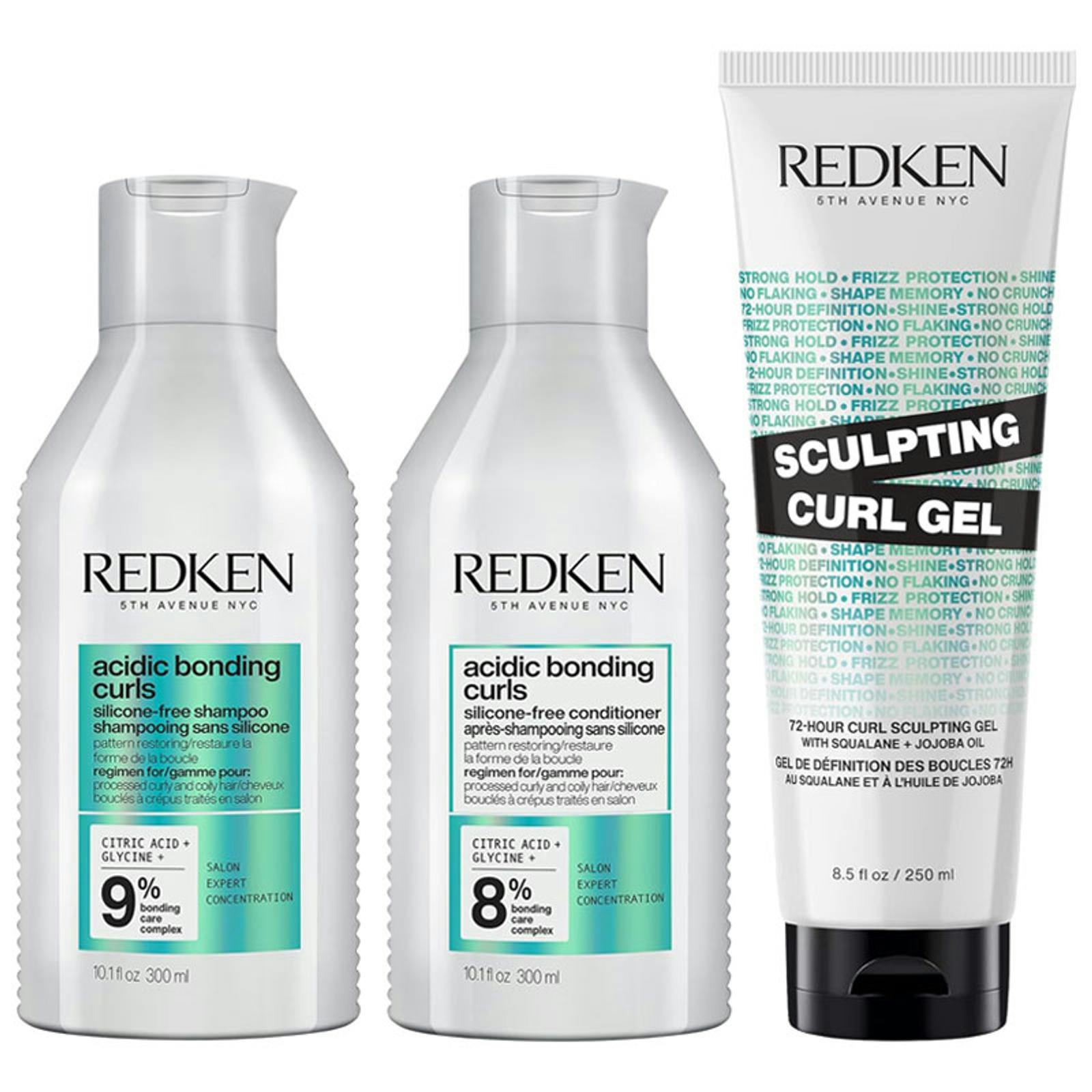Redken Acidic Bonding Curls Shampoo Conditioner Curl Gel - 300 Ml
