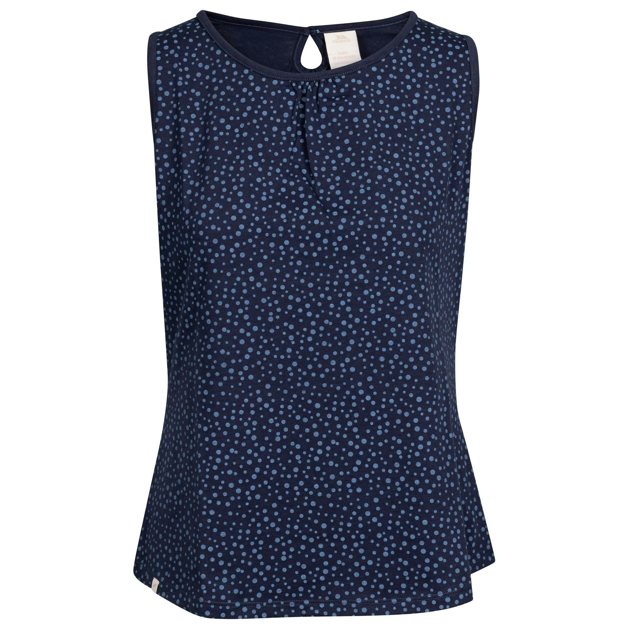 Trespass Women's Kelly Spotted Vest Top - Navy - Xs - Navy - 60% Cotton/40% Polyester