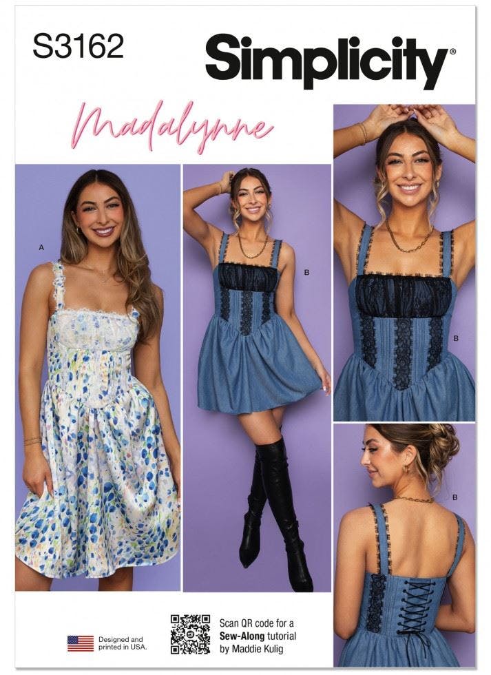 Simplicity Women's Sewing Pattern 3162, Dresses For K5 (8-10-12-14-16) - Intermediate - Y5 (18-20-22-24-26)