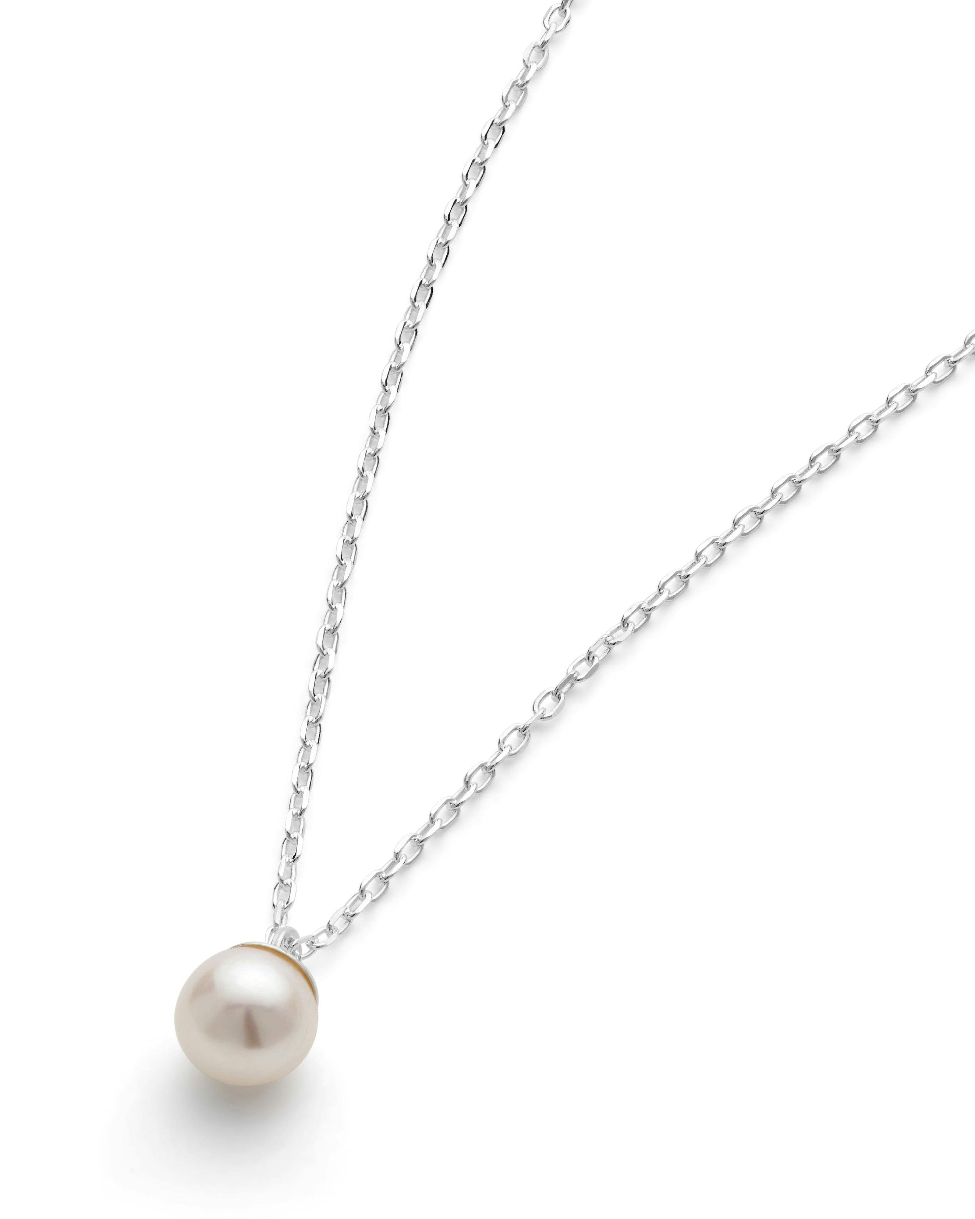 Elk & Bloom Silver Single Real Seed Pearl Necklace - Pendant Only - No Thank You
