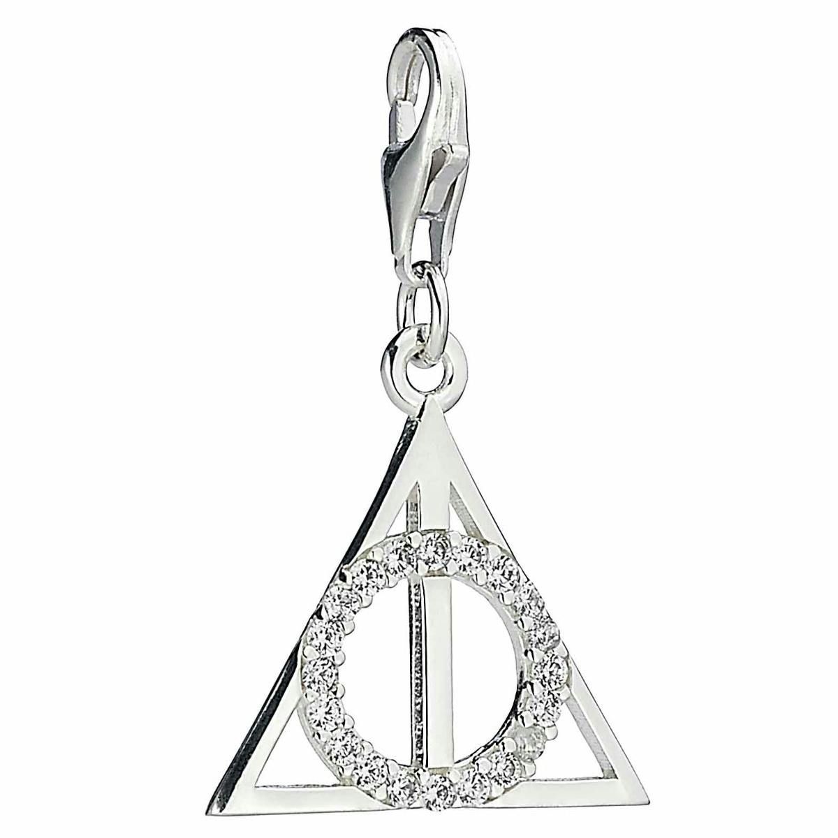 The Carat Shop Silver Harry Potter Sterling Deathly Hallows Clip On Charm With Crystals