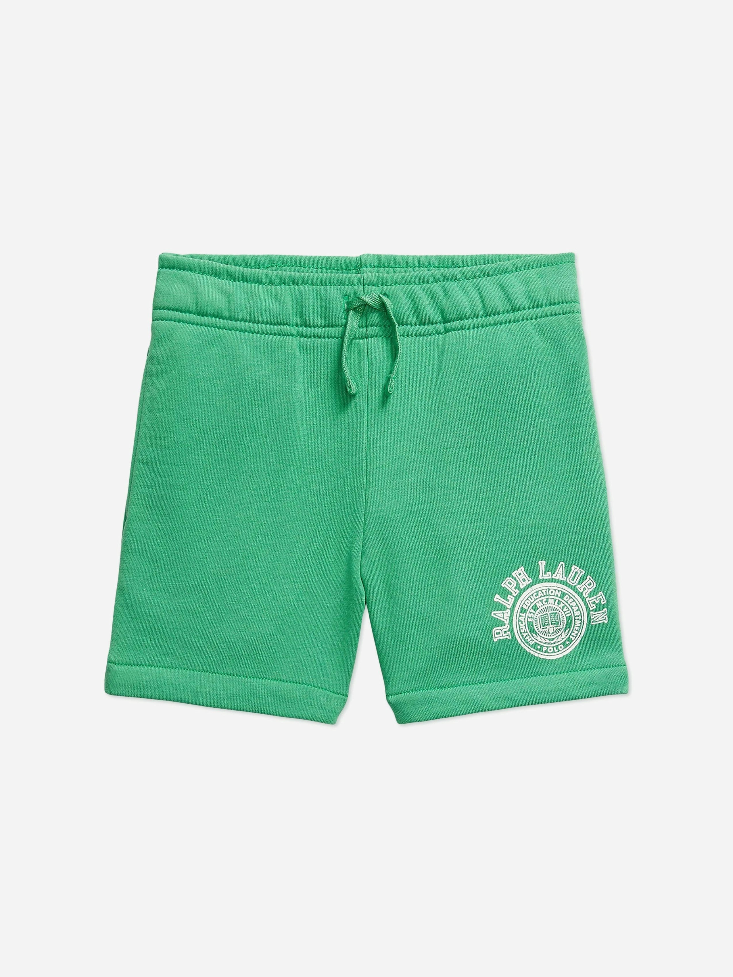 Ralph Lauren Kids Boys Green Ralph Lauren Logo Shorts In - 18-20 Yrs (Xl)