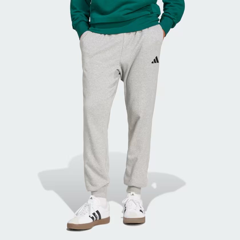 Adidas Men's Grey Feelcozy Sweatpants French Terry Pants Je3855 - M