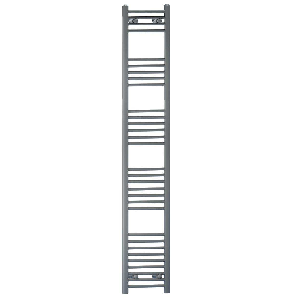 Myhomeware Anthracite/Grey 300 Mm X 1800 Mm Straight Heated Bathroom Towel Rail Radiator For Central Heating Designer