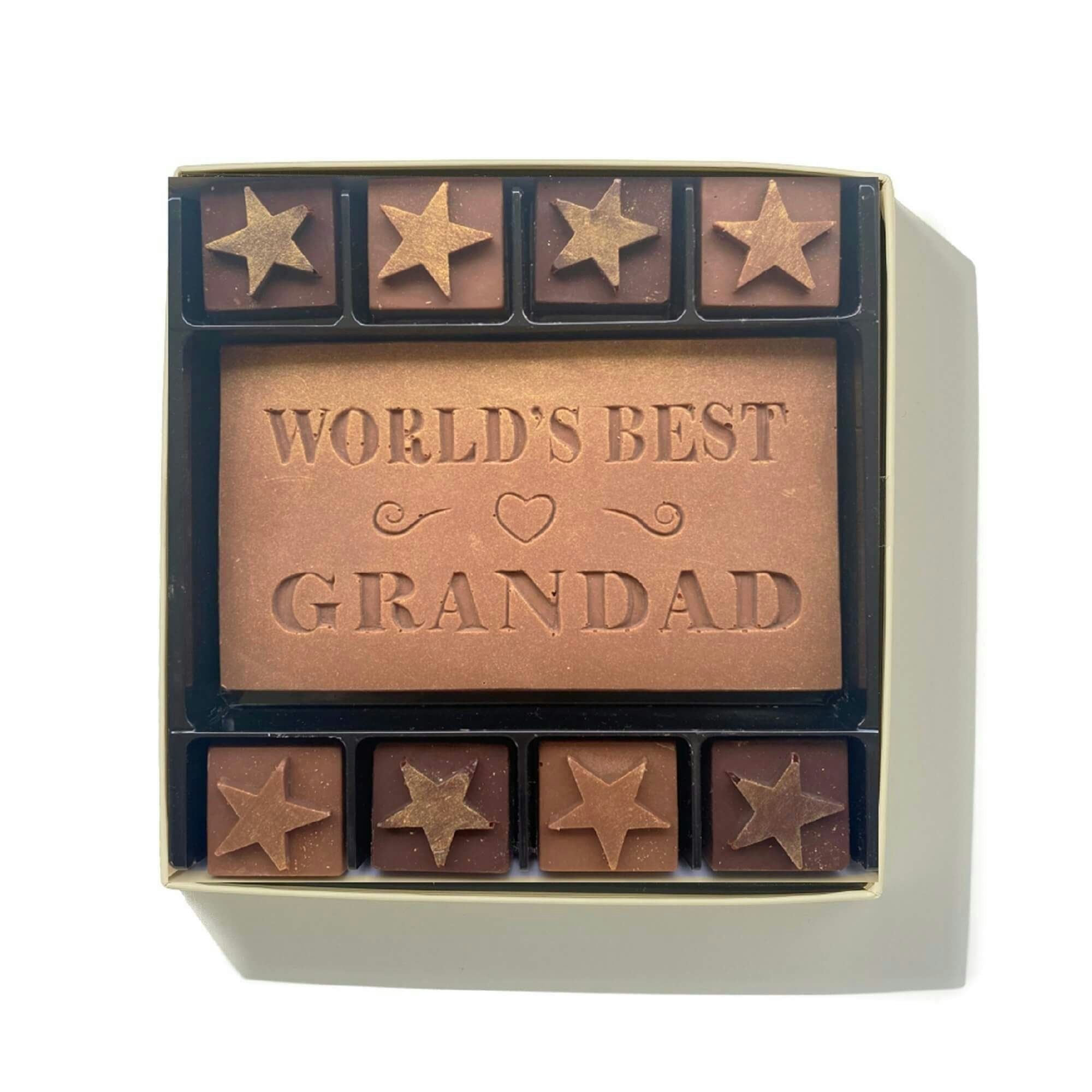 Choc On Choc White/Dark/Gold World's Greatest Grandad Chocolate Gift Box