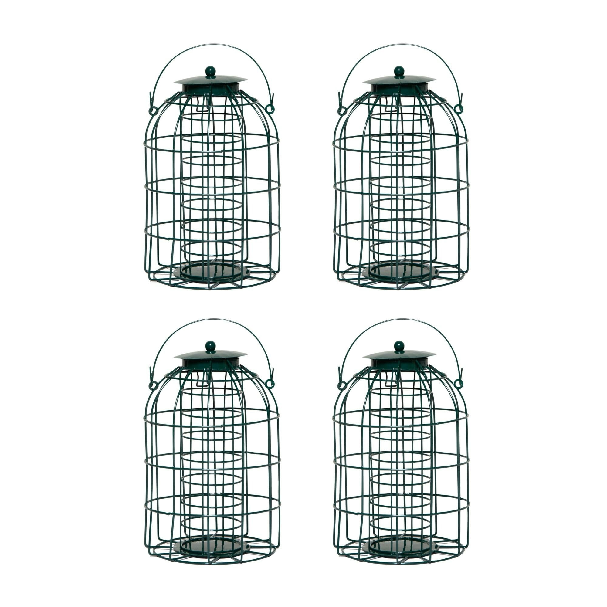 Rackhams Pack Of 4 Wild Bird Fat Ball Feeder With Squirrel Guard