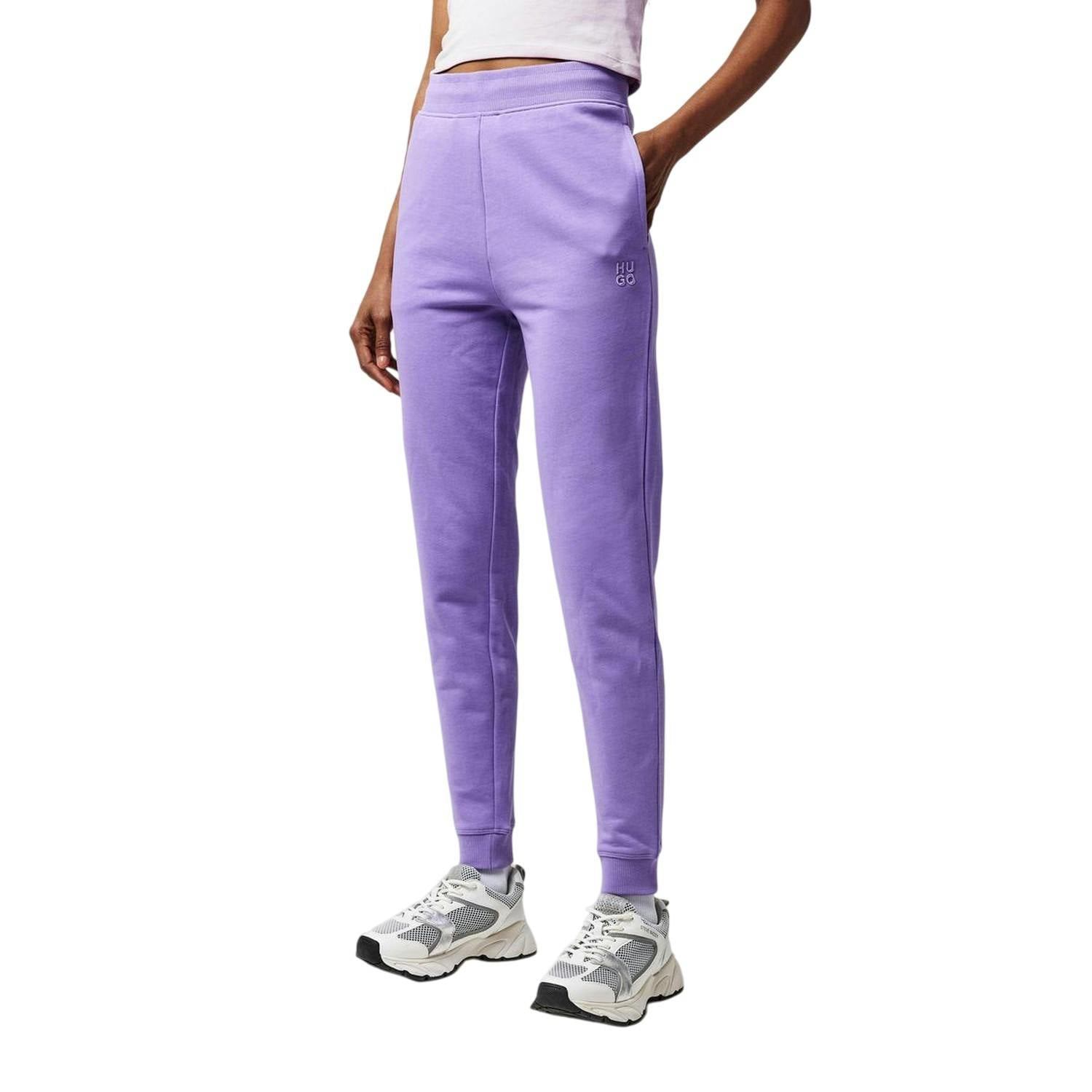 Hugo Women's Purple Logo Jogging Bottoms - Xs - 100% Cotton