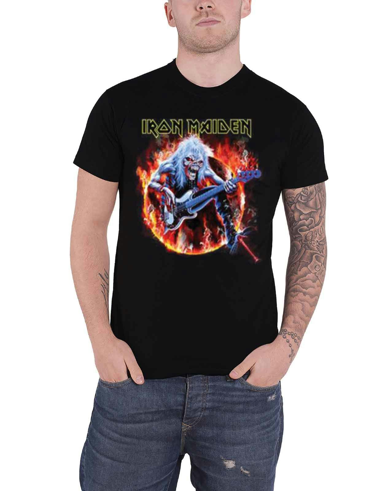 Paradiso Clothing Unisex Black Iron Maiden Fear Live Flames T Shirt - Xxl