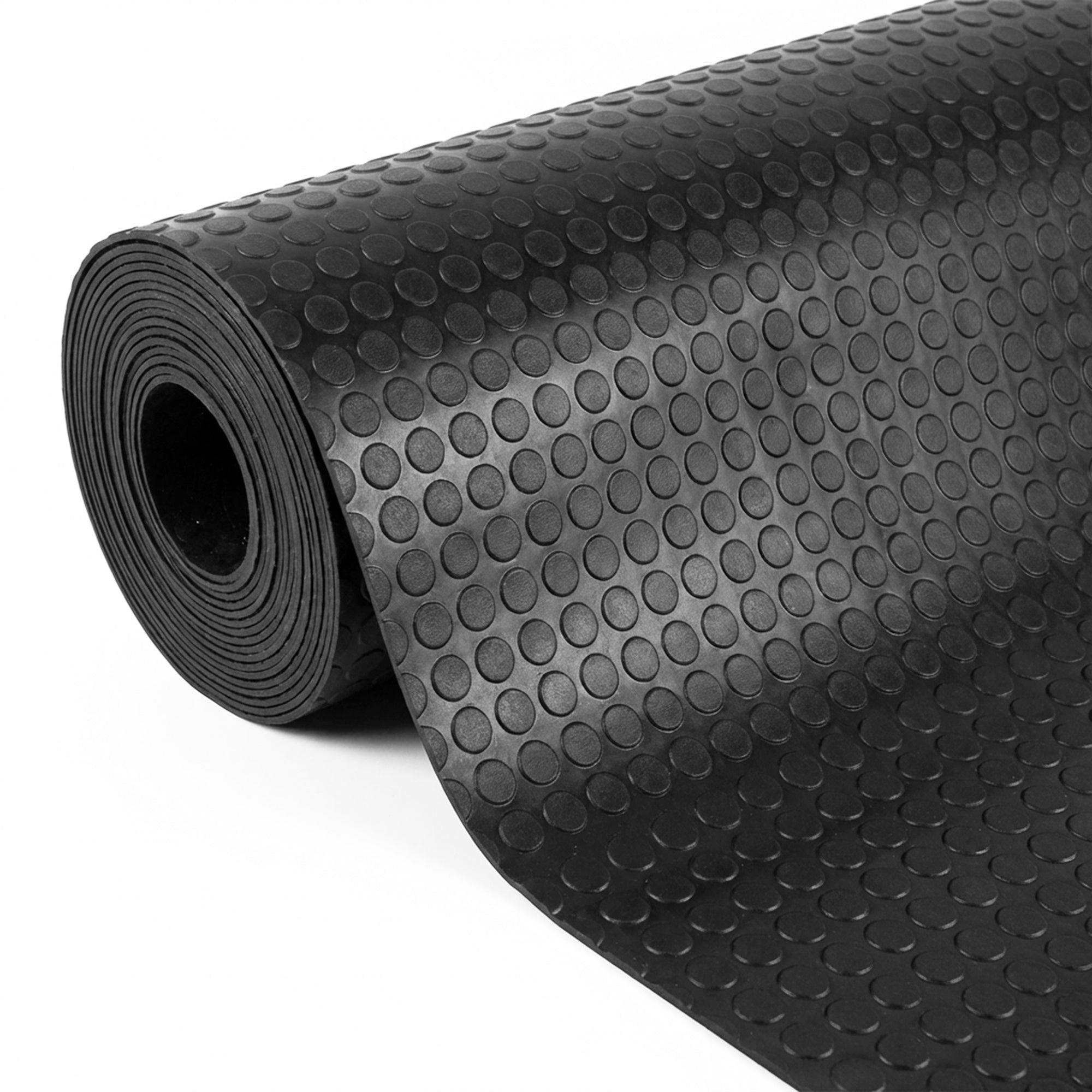 Nicoman Light Non-Slip Recycled Rubber Flooring Rolls - Coin Pattern - 4M
