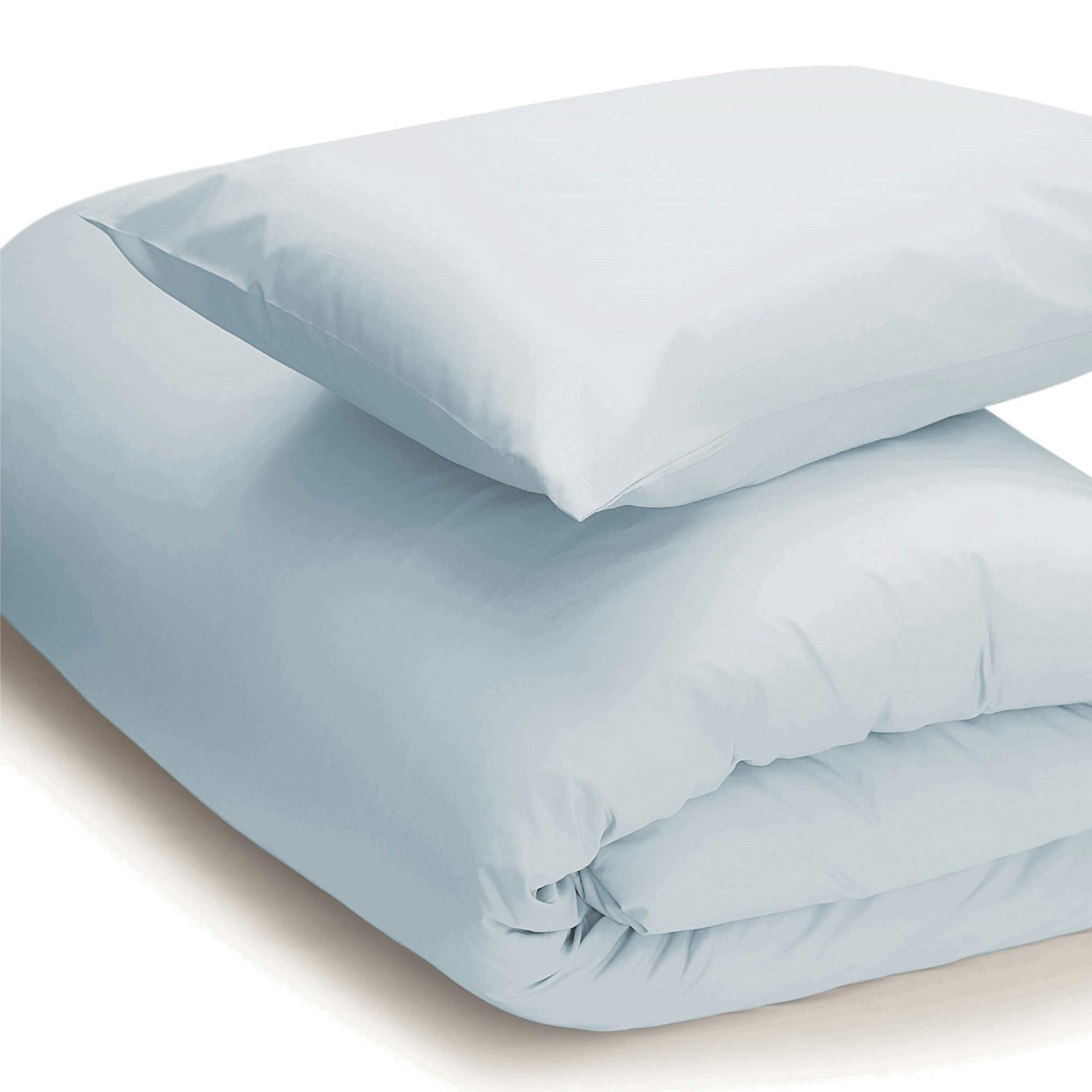 Belledorm Blue Easycare Percale Duvet Cover - Duck Egg - Kingsize - Duck Egg - 50% Cotton/50% Polyester